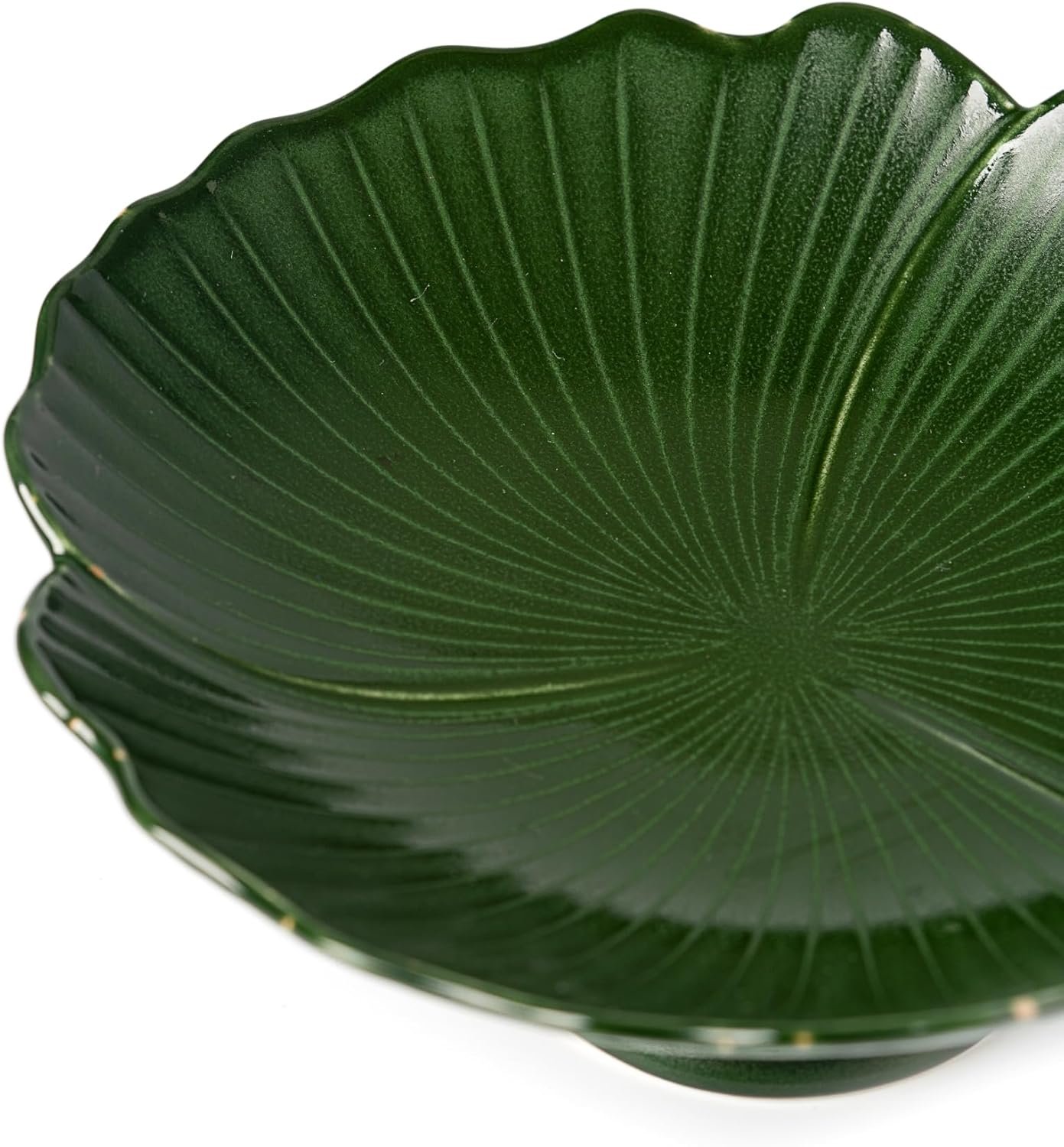 OEM Modern Ceramic Large Green Fruit Bowl 8.5 Inch Decorative Home Accent Factory