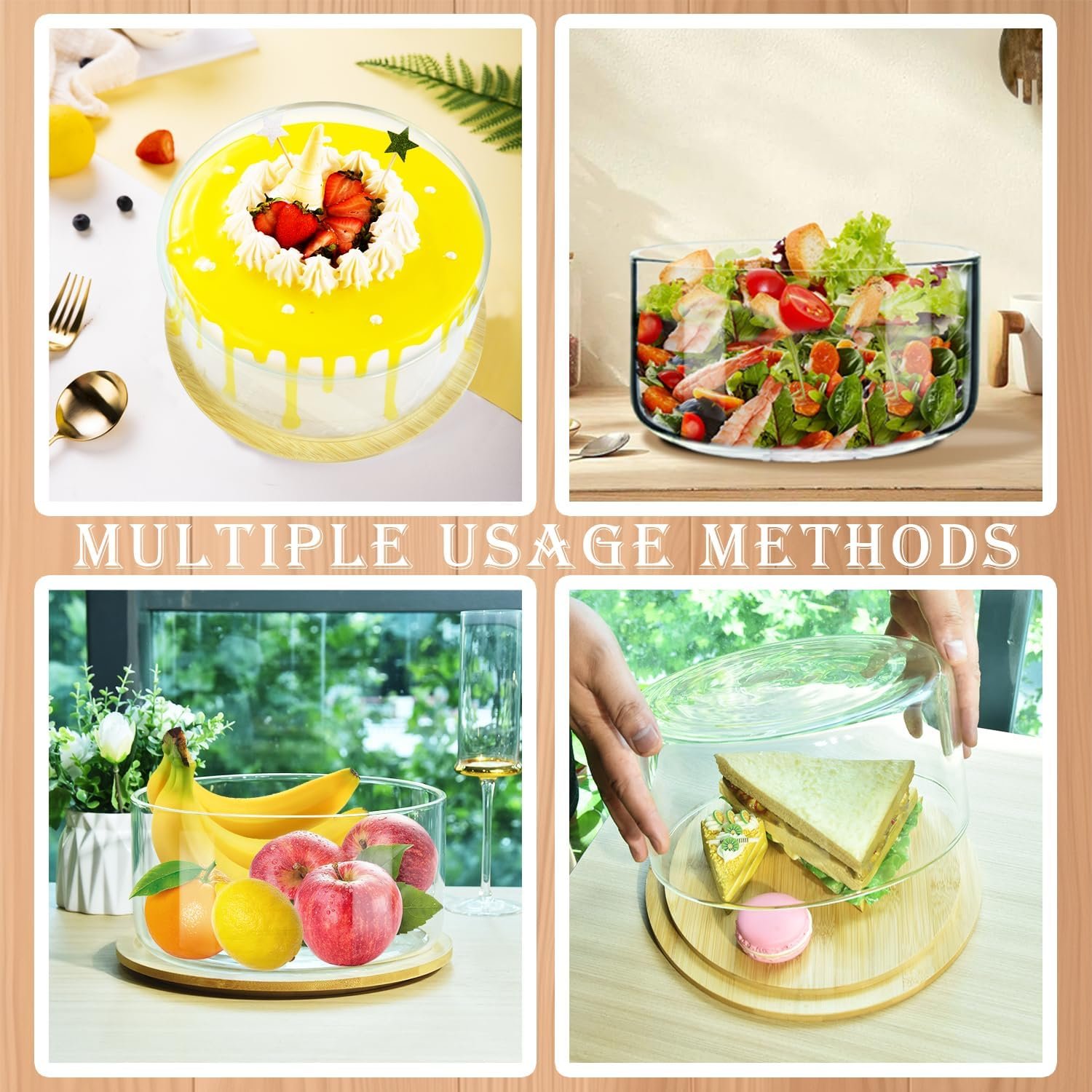 OEM 9-Inch 135oz Extra Large Serving Bowl with Bamboo Lid - Dual Function Mixing Bowl for Salads Dessert Fruit Punch - Microwave Dishwasher Safe for Entertaining Factory OEM 9-Inch 135oz Extra Large Serving Bowl with Bamboo Lid - Dual Function Mixing Bowl for Salads Dessert Fruit Punch - Microwave Dishwasher Safe for Entertaining Factory