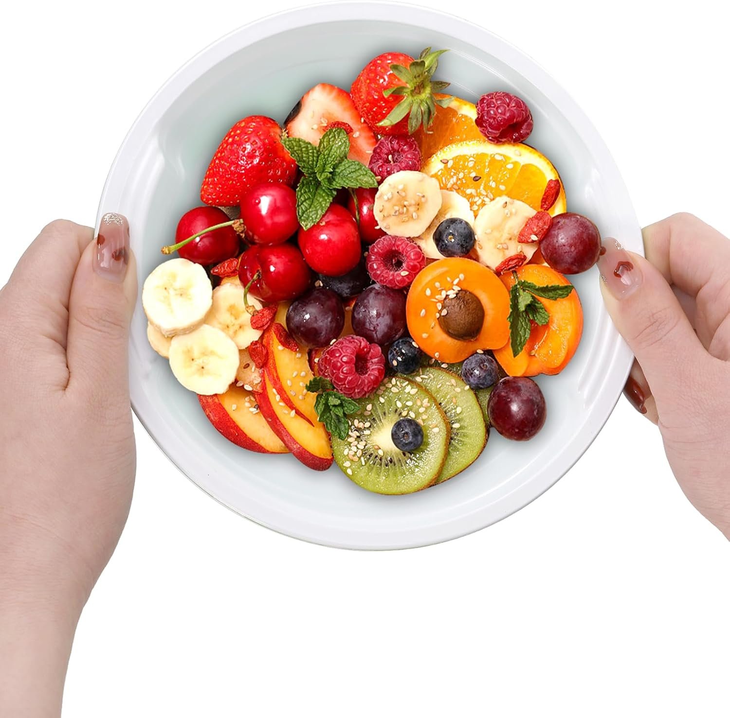 Wholesale 100 Pack 23oz Plastic Bowls Disposable Snack Bulk Large Lightweight Serving Bowls Salad Dessert for Party Wedding Birthday Picnics Holiday Green Factory