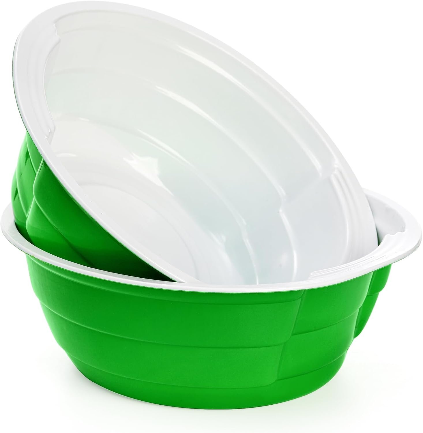 Wholesale 100 Pack 23oz Plastic Bowls Disposable Snack Bulk Large Lightweight Serving Bowls Salad Dessert for Party Wedding Birthday Picnics Holiday Green Factory