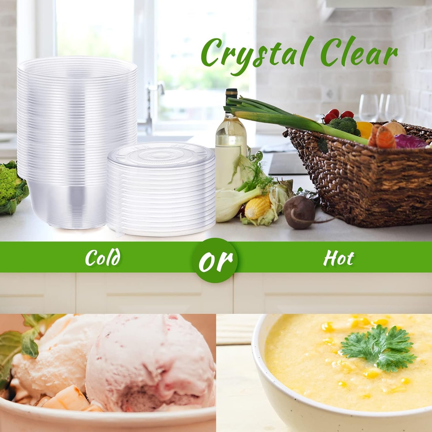 Wholesale 100 Pack 16.9oz Clear Plastic Disposable Salad Bowls with Lids Serving Containers for Soup Fruit Lunch Meals Weddings Travel Factory Wholesale 100 Pack 16.9oz Clear Plastic Disposable Salad Bowls with Lids Serving Containers for Soup Fruit Lunch Meals Weddings Travel Factory