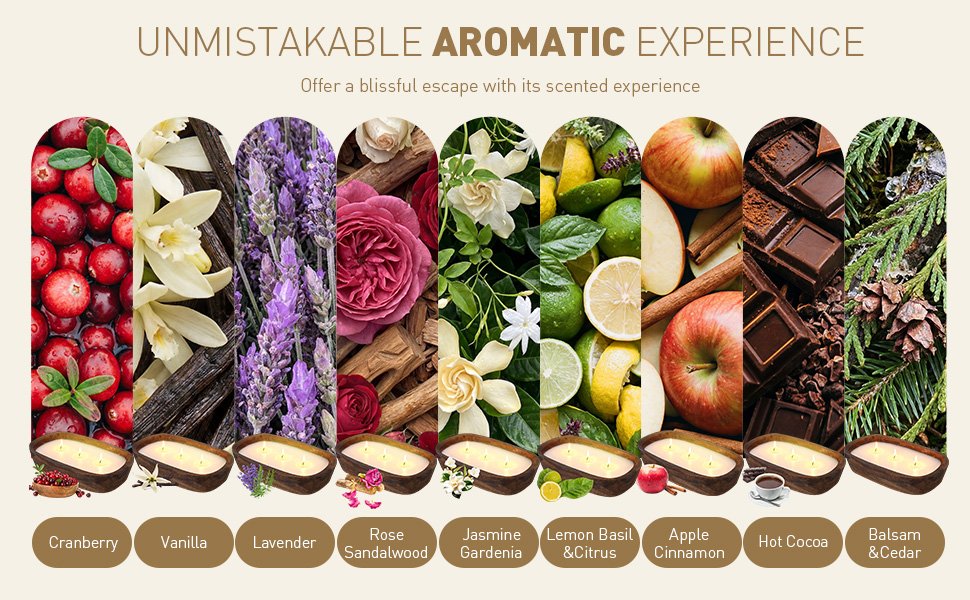 Wholesale 10 oz Rustic Wood Dough Bowl Soy Candle 3 Wick Scented Apple Cinnamon Gift for Men Women Farmhouse Table Centerpiece Home Decor Christmas Factory