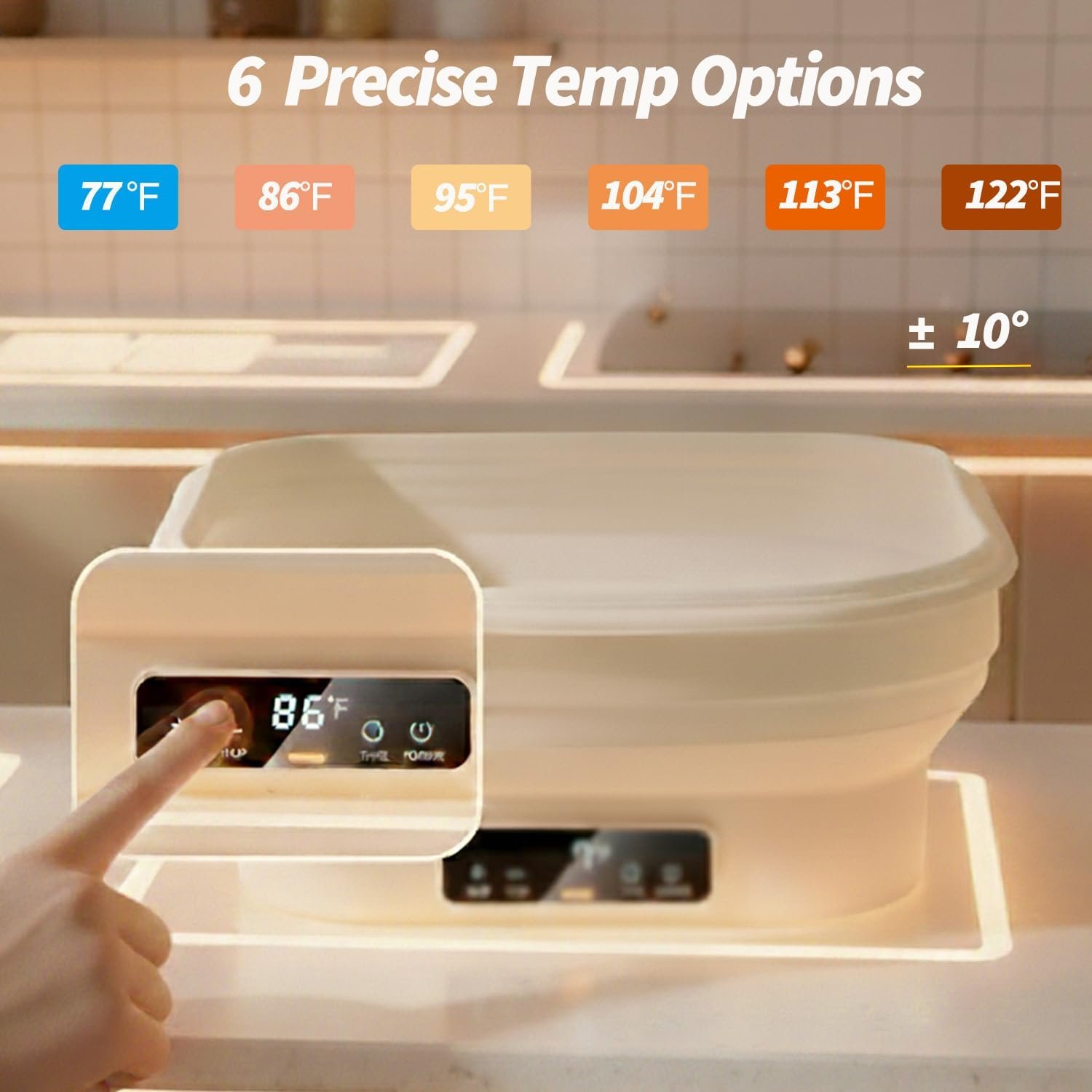 OEM 1 Gallon 4L 11-Inch Food-Safe Silicone Bread Proofing Basket Electric Sourdough Starter Kit 6-Temp Switchable Auto-Shutoff Heating Bowl Timer Dishwasher Safe Bakers Gift Factory