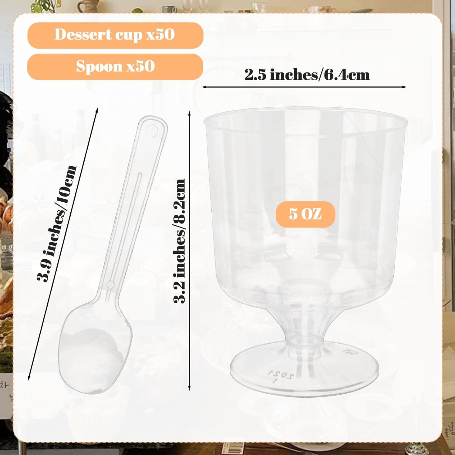 Wholesale 50 Pack 5oz Clear Dessert Cups with Spoons Round Charcuterie Cups Mini Plastic Goblets Party Trifle Bowls Appetizer Cups for Yogurt Fruit Pudding Mousse Factory Wholesale 50 Pack 5oz Clear Dessert Cups with Spoons Round Charcuterie Cups Mini Plastic Goblets Party Trifle Bowls Appetizer Cups for Yogurt Fruit Pudding Mousse Factory