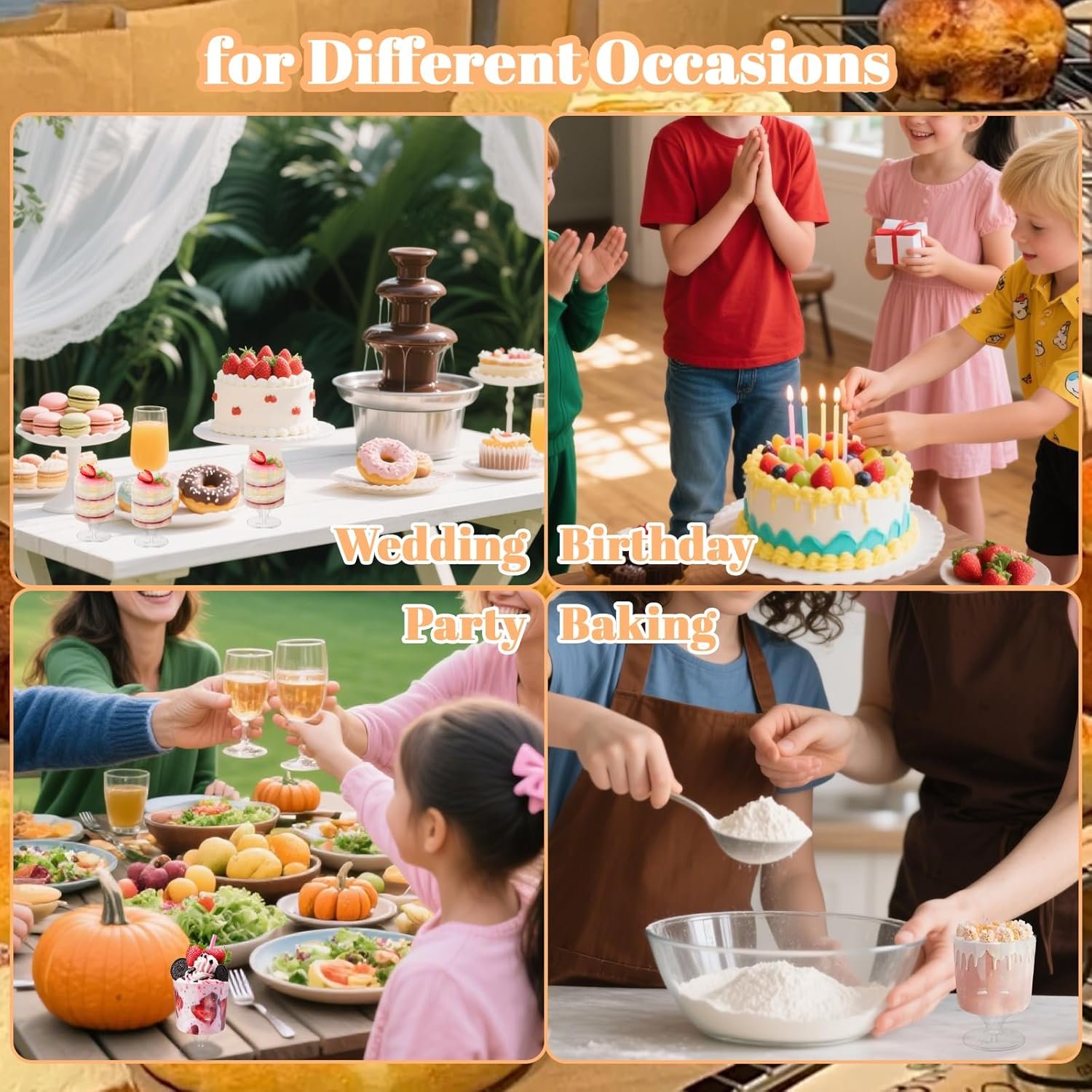 Wholesale 50 Pack 5oz Clear Dessert Cups with Spoons Round Charcuterie Cups Mini Plastic Goblets Party Trifle Bowls Appetizer Cups for Yogurt Fruit Pudding Mousse Factory Wholesale 50 Pack 5oz Clear Dessert Cups with Spoons Round Charcuterie Cups Mini Plastic Goblets Party Trifle Bowls Appetizer Cups for Yogurt Fruit Pudding Mousse Factory