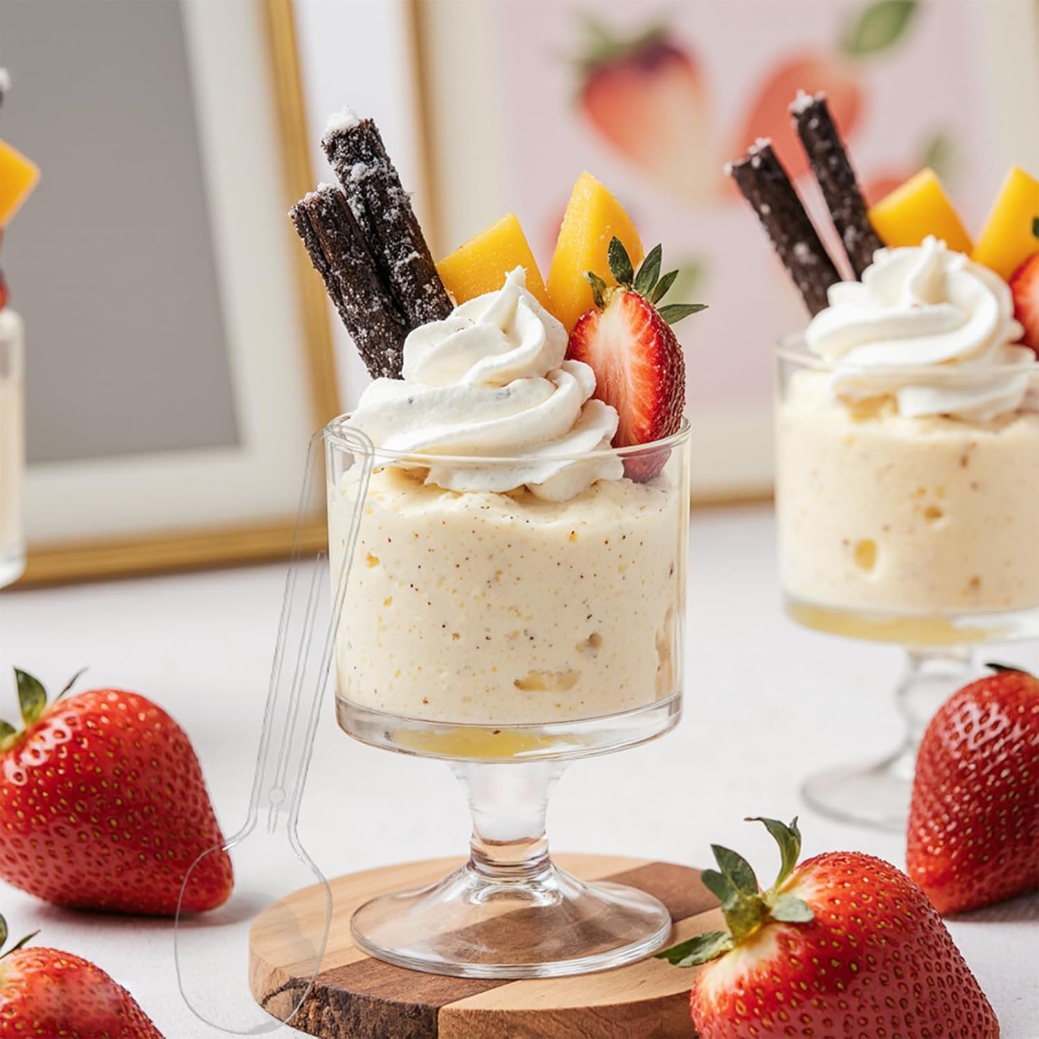 Wholesale 50 Pack 5oz Clear Dessert Cups with Spoons Round Charcuterie Cups Mini Plastic Goblets Party Trifle Bowls Appetizer Cups for Yogurt Fruit Pudding Mousse Factory Wholesale 50 Pack 5oz Clear Dessert Cups with Spoons Round Charcuterie Cups Mini Plastic Goblets Party Trifle Bowls Appetizer Cups for Yogurt Fruit Pudding Mousse Factory