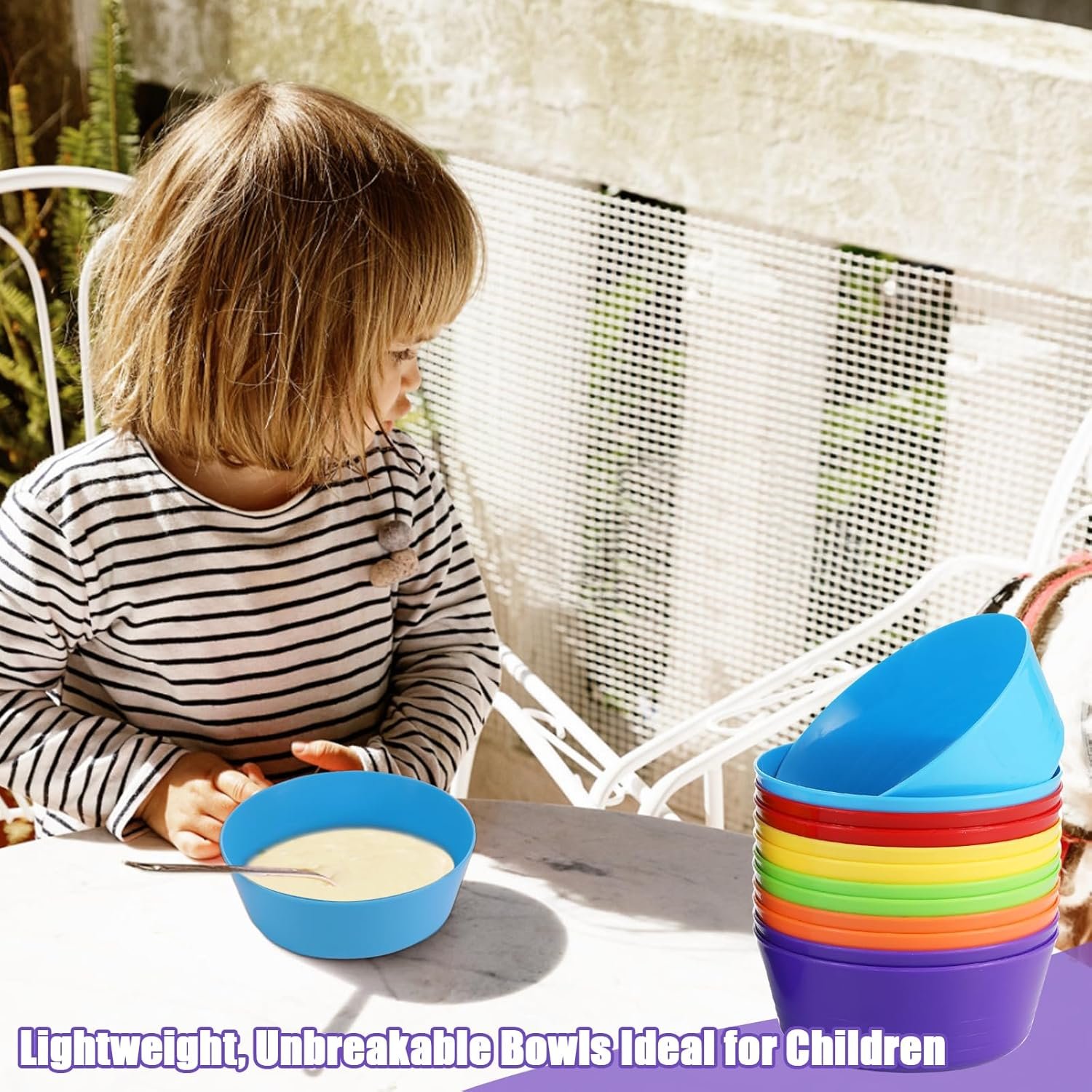 Wholesale 24 Packs 10 oz Reusable Plastic Kid Bowls Microwave Dishwasher Safe Colorful Cereal Snack Salad Dessert Soup Set 6 Colors Factory Wholesale 24 Packs 10 oz Reusable Plastic Kid Bowls Microwave Dishwasher Safe Colorful Cereal Snack Salad Dessert Soup Set 6 Colors Factory