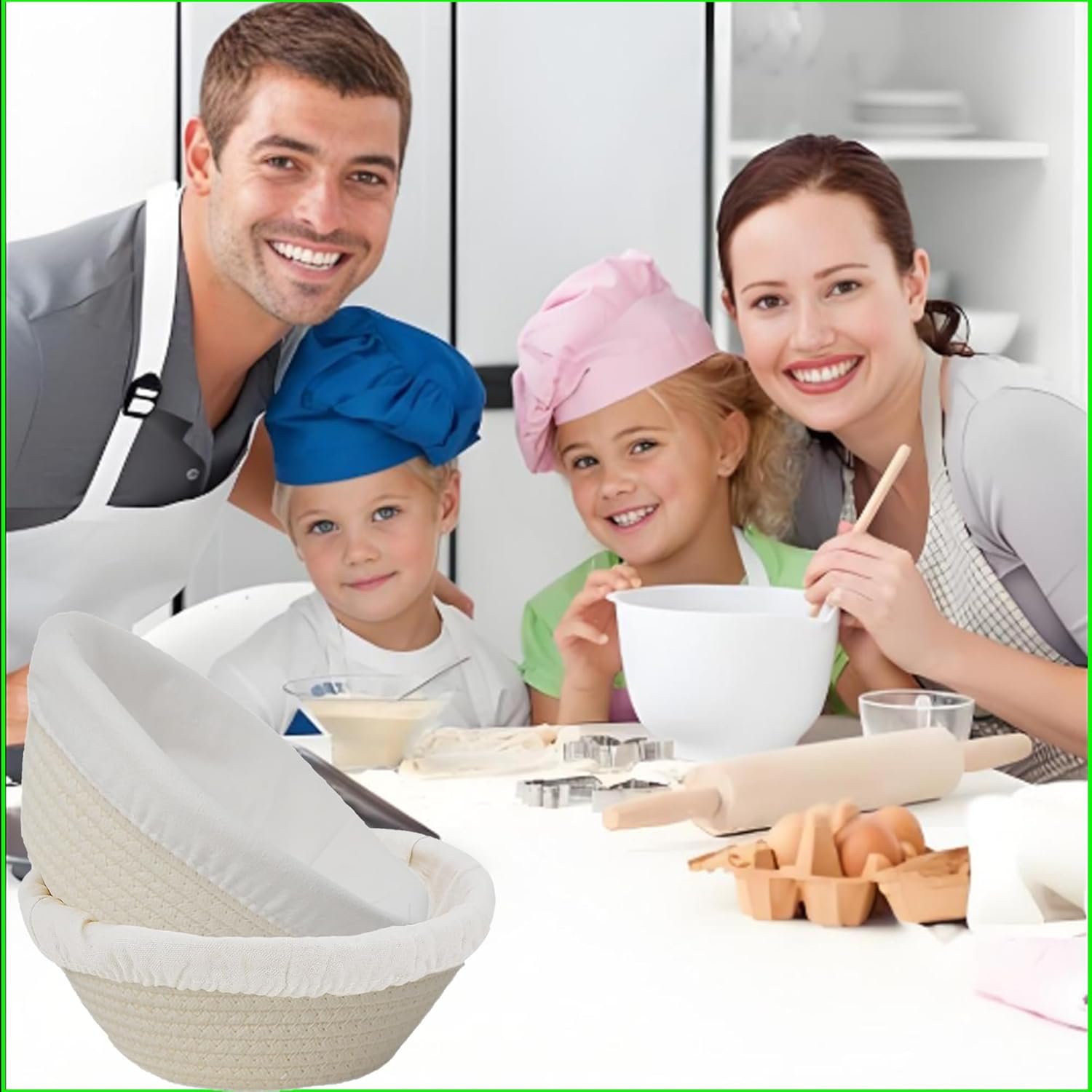 OEM 8 Inch 2-Pack Round Banneton Bread Proofing Basket with Liner for Sourdough Baking Factory