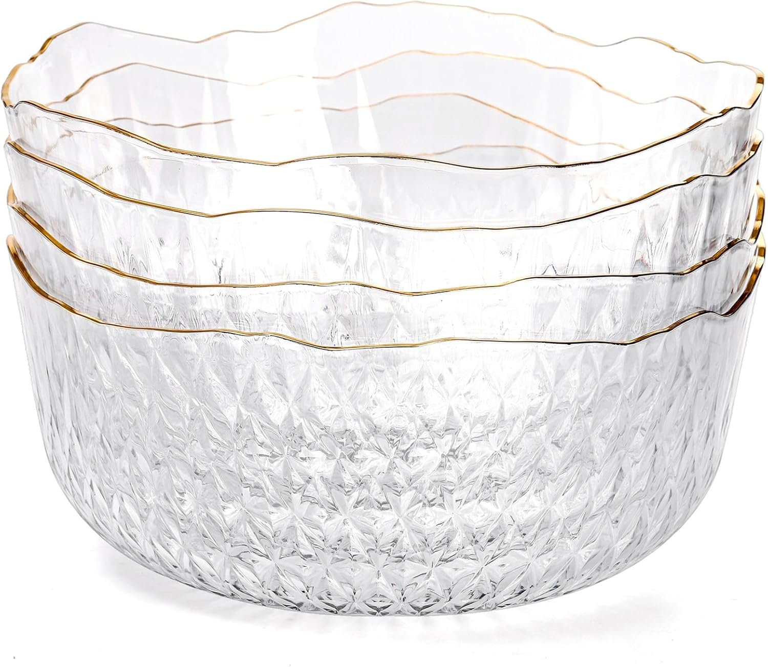 Wholesale 4 Pack 70 Ounce 8 Inch Round Clear Plastic Disposable Serving Bowls for Party Salad Fruit Snack Chip Popcorn Factory Wholesale 4 Pack 70 Ounce 8 Inch Round Clear Plastic Disposable Serving Bowls for Party Salad Fruit Snack Chip Popcorn Factory