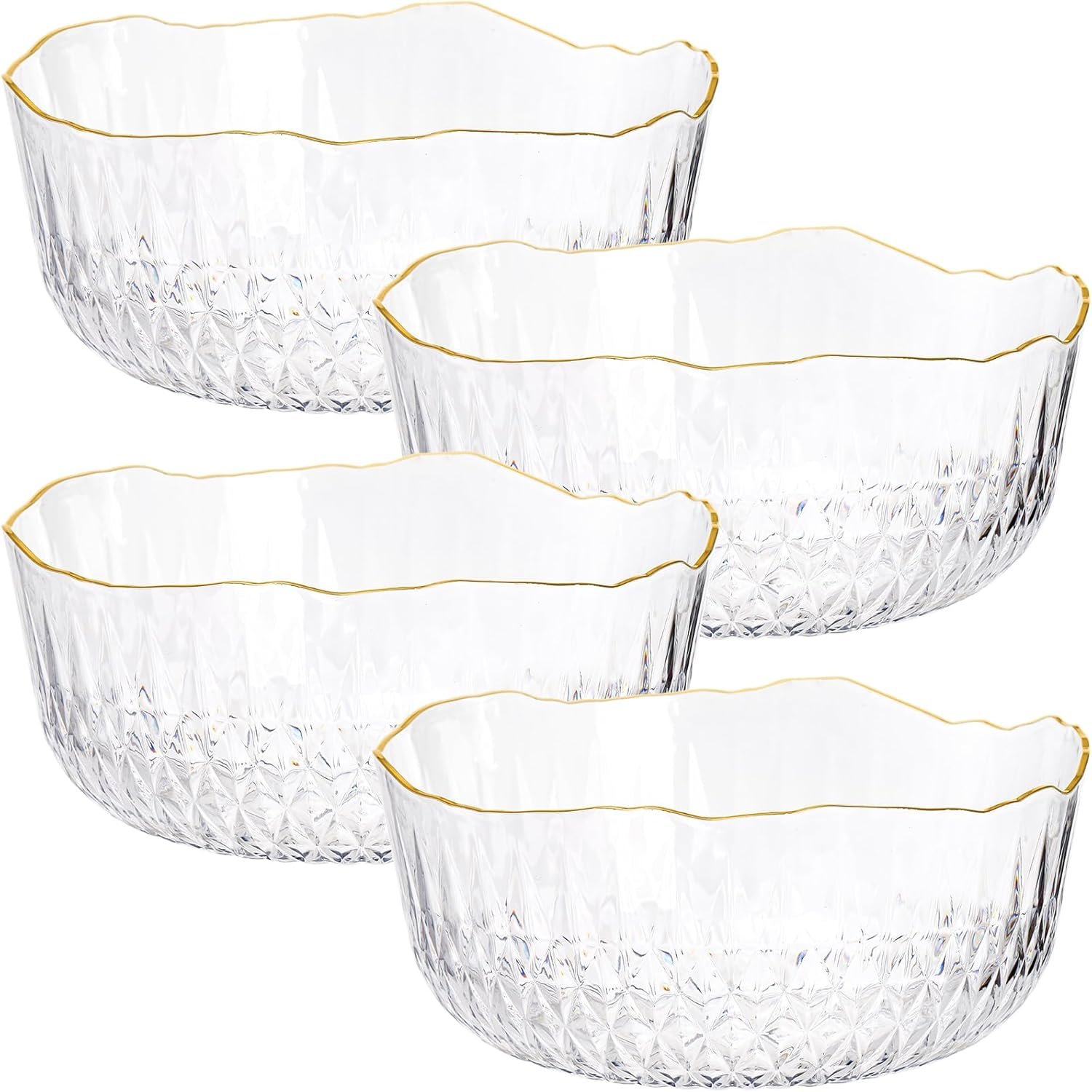Wholesale 4 Pack 70 Ounce 8 Inch Round Clear Plastic Disposable Serving Bowls for Party Salad Fruit Snack Chip Popcorn Factory Wholesale 4 Pack 70 Ounce 8 Inch Round Clear Plastic Disposable Serving Bowls for Party Salad Fruit Snack Chip Popcorn Factory
