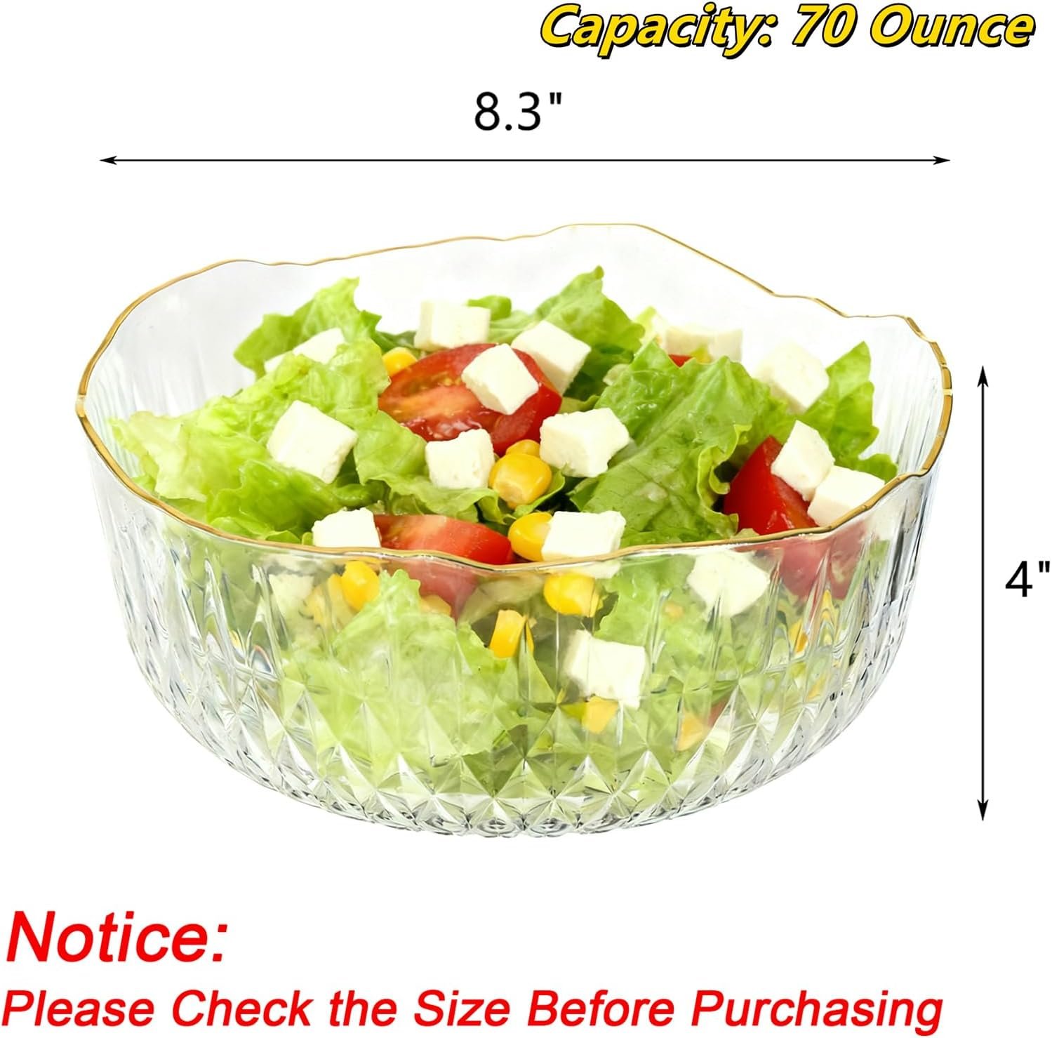 Wholesale 4 Pack 70 Ounce 8 Inch Round Clear Plastic Disposable Serving Bowls for Party Salad Fruit Snack Chip Popcorn Factory Wholesale 4 Pack 70 Ounce 8 Inch Round Clear Plastic Disposable Serving Bowls for Party Salad Fruit Snack Chip Popcorn Factory