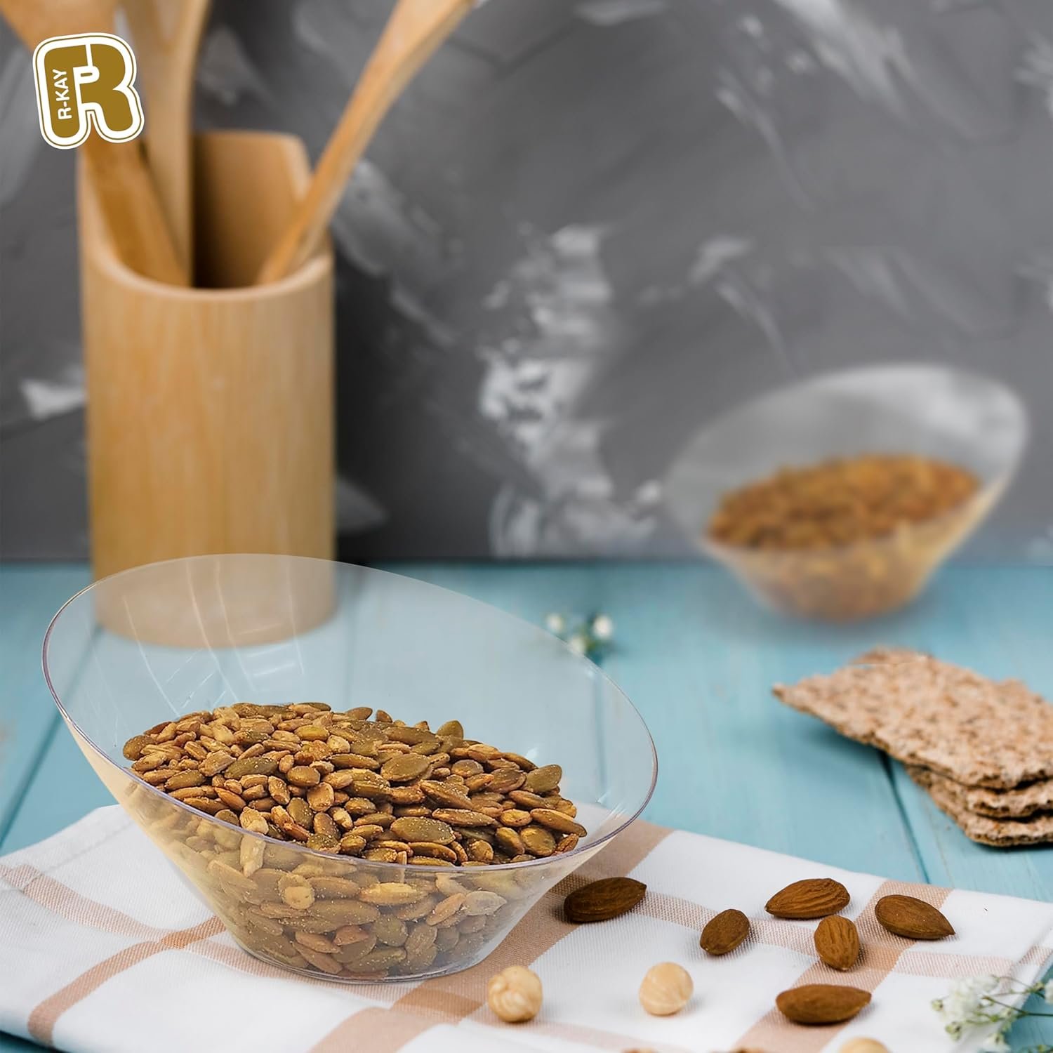 Wholesale 6 Pack Clear Plastic 20 Oz Angled Candy Serving Bowls Disposable Heavy Duty for Weddings Catering Parties All Occasions (Clear Medium) Factory