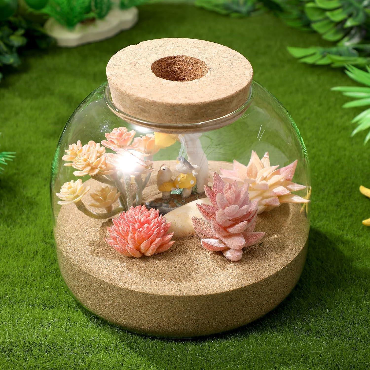 OEM Glass Plant Terrarium Cork Lid Micro Landscape Fish Bowl Vase Jar Air Plant Propagation Container for Succulents Home Decor Factory