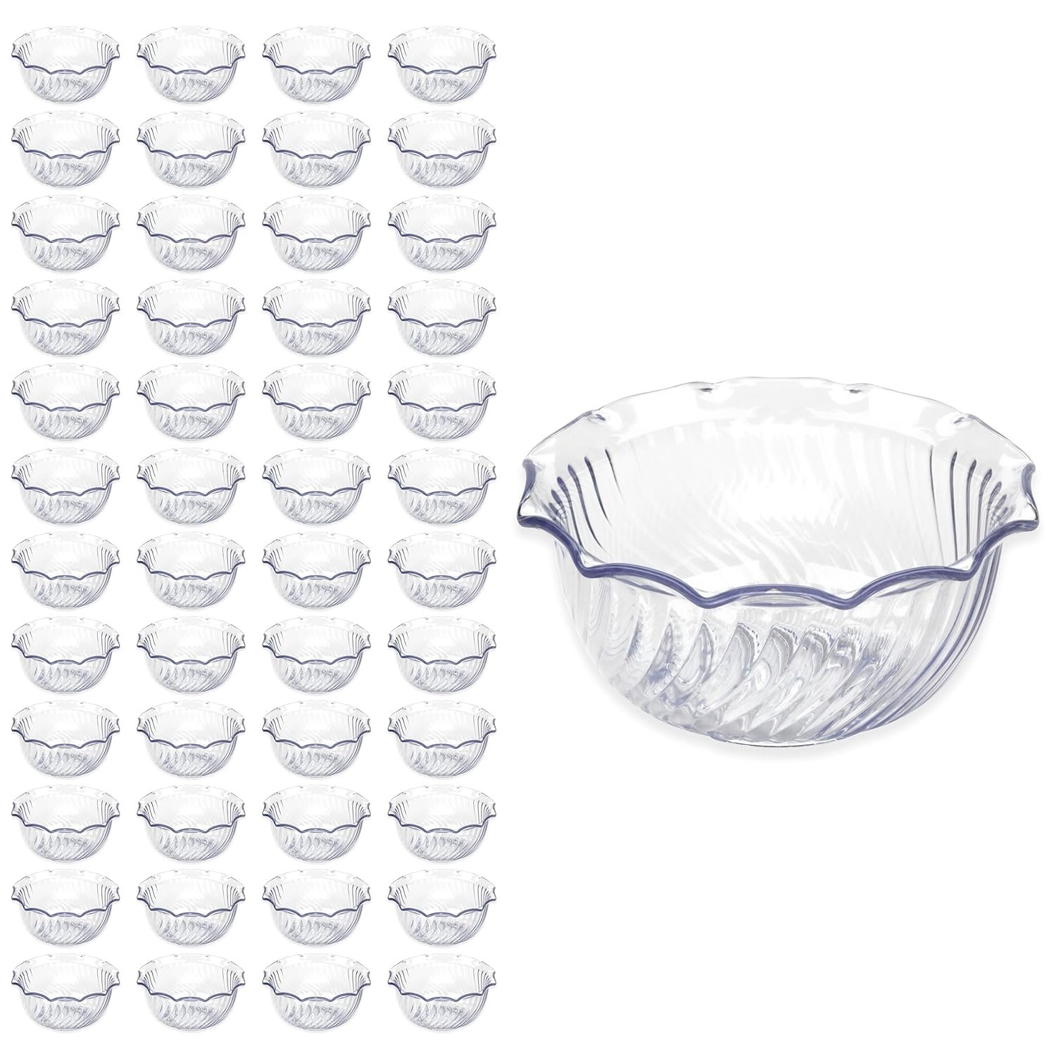 Carlisle FoodService Products 453507 Plastic Dessert Bowls, 8 oz, Clear