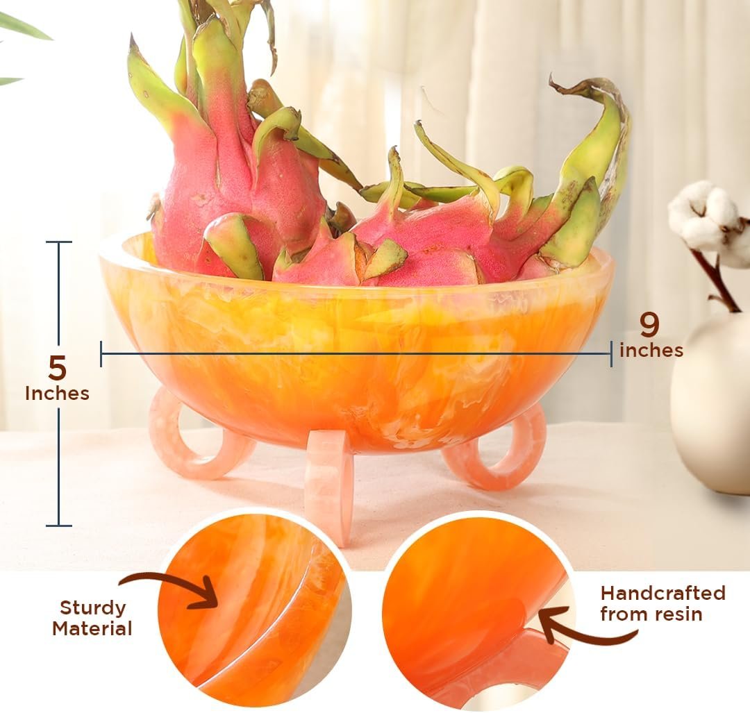 OEM 9-Inch Resin Decorative Fruit Bowl for Kitchen Counter Fall Table Centerpieces Coffee Table Basket Factory