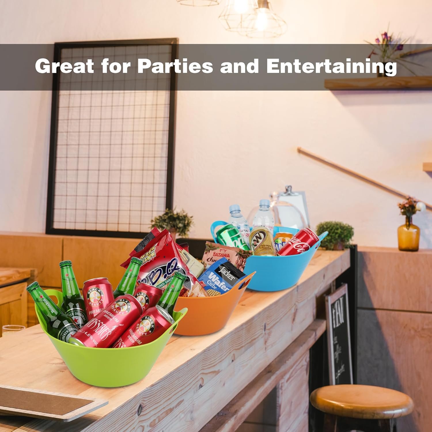 Wholesale 6 Pack 4.9L Large Plastic Snack Serving Bowls with Handles for Party Kitchen Fruit Cereal Candy Salad Chips Microwave Safe Factory Wholesale 6 Pack 4.9L Large Plastic Snack Serving Bowls with Handles for Party Kitchen Fruit Cereal Candy Salad Chips Microwave Safe Factory