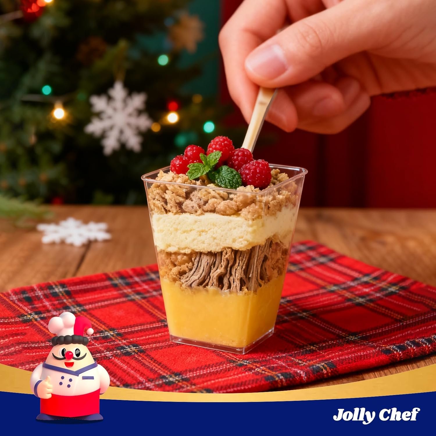 Wholesale 50 Pack 5 oz Plastic Dessert Cups with Lids Spoons for Yogurt Parfait Appetizers Parties Clear Mini Shooters Pudding Fruit Trifle Ice Cream Factory