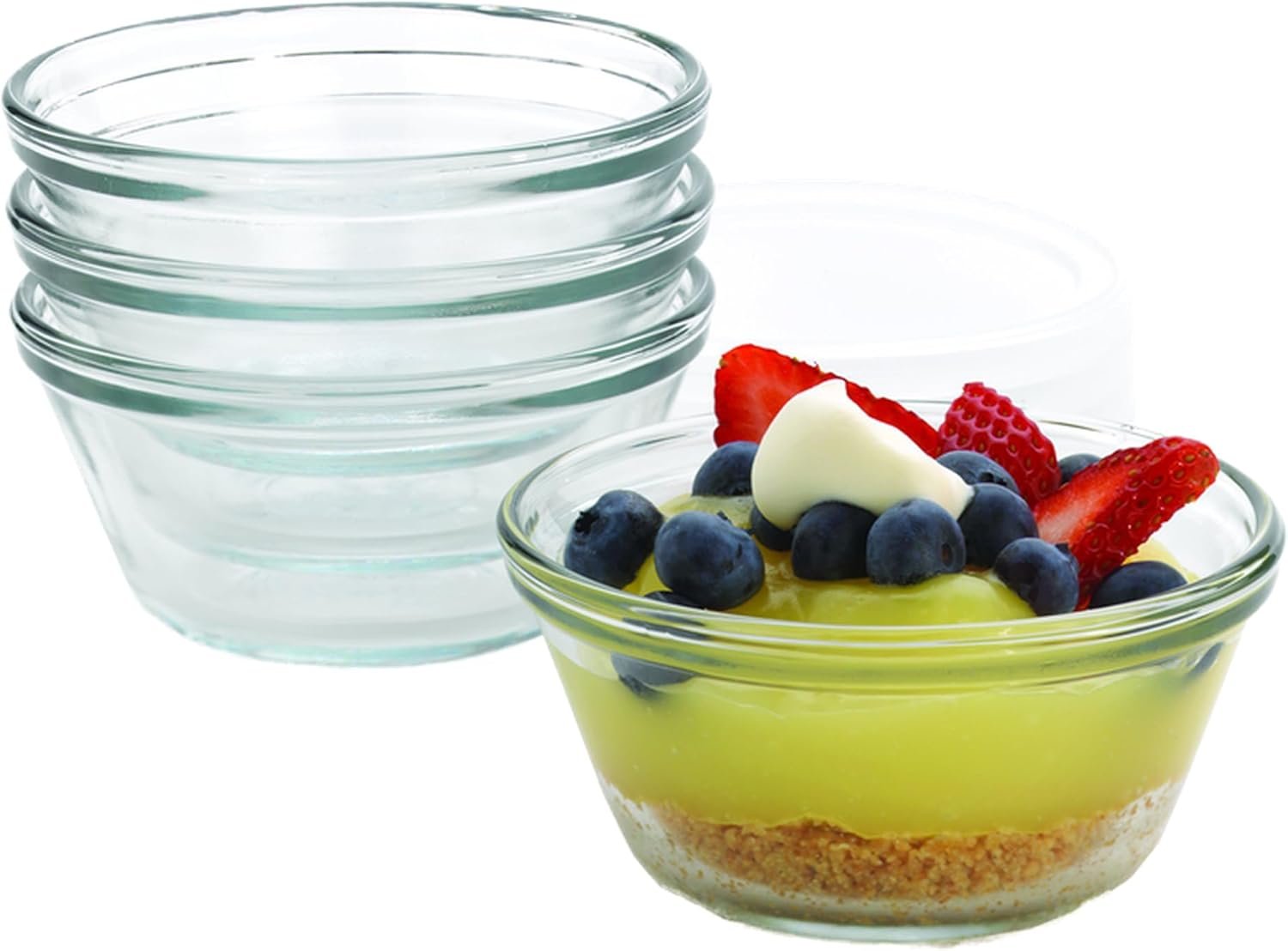 Wholesale 6-Ounce Glass Custard Cups Set of 4 Factory