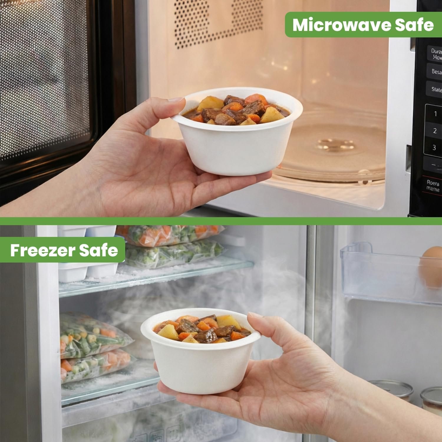 Wholesale Disposable Paper Bowls 200 Pack 8 oz Heavy-Duty Compostable Eco-Friendly Bagasse for Soup Salad Dessert and More Factory