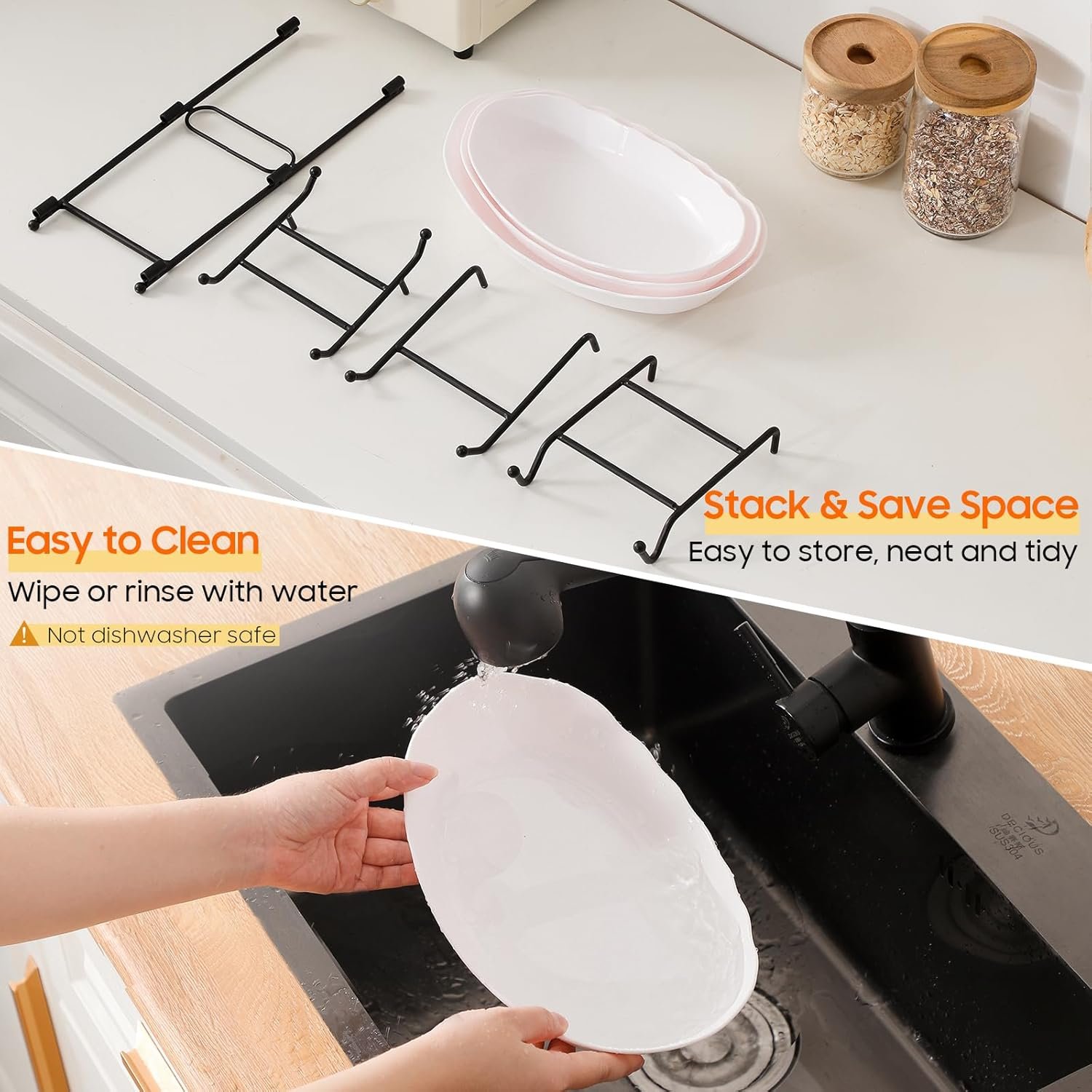 OEM 3-Tier Fruit Basket Black Stand Kitchen Counter Tiered Display Snacks Nuts Cake Dessert Small Cute Kid-Friendly Plastic Manufacturer