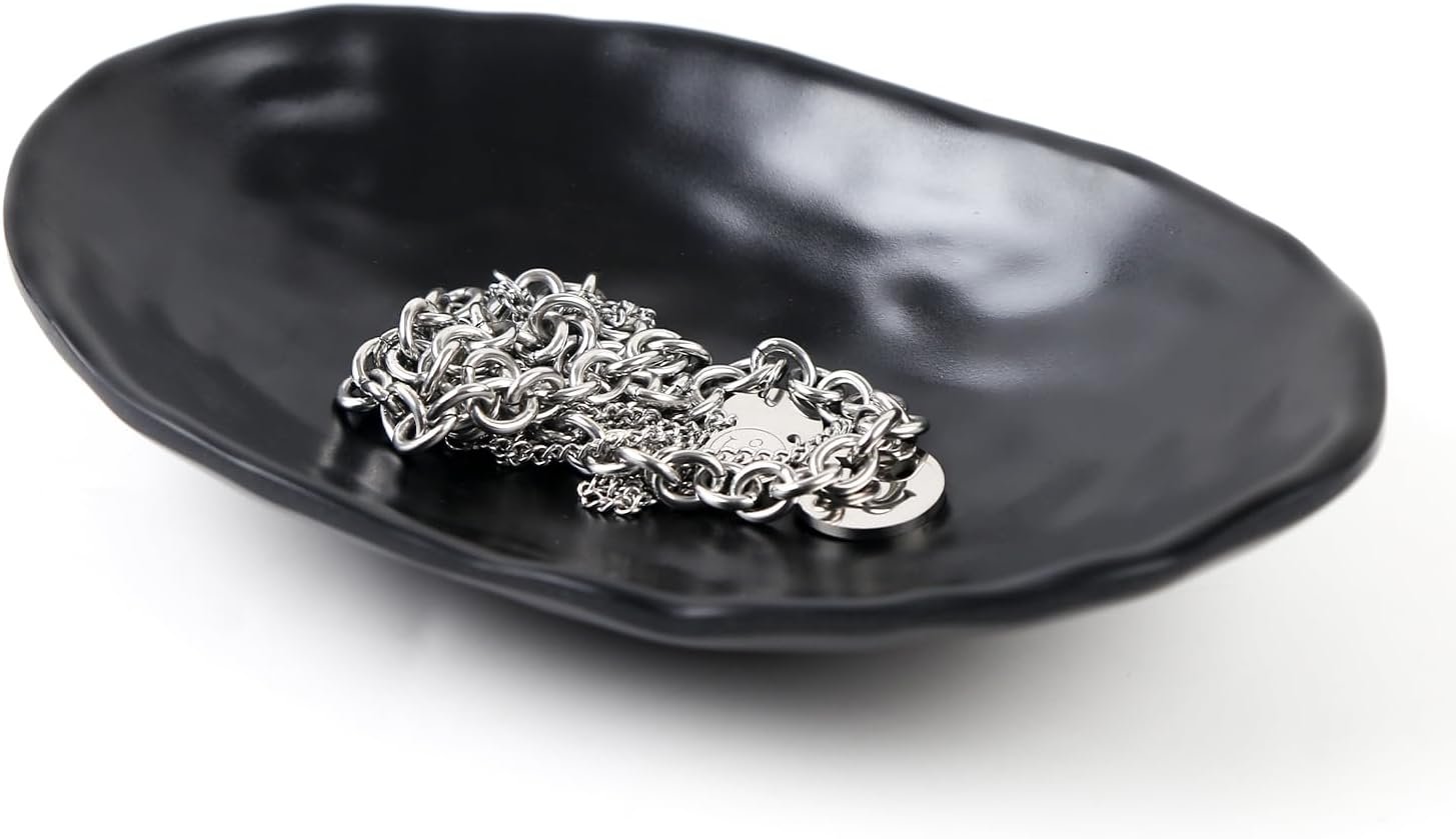 Wholesale Black Oval Jewelry Dish Tray Trinket Ring Holder Organizer Key Bowl 7.60 Inch for Entryway Office Home Decor Factory Wholesale Black Oval Jewelry Dish Tray Trinket Ring Holder Organizer Key Bowl 7.60 Inch for Entryway Office Home Decor Factory