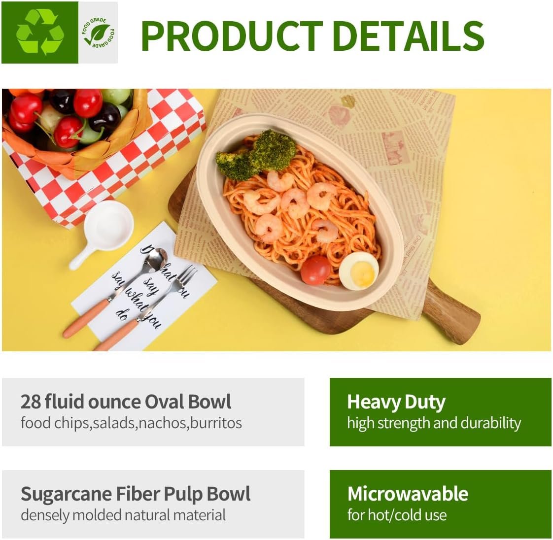 Wholesale 28 oz Oval Disposable Paper Bowls 100 Pack for Nachos Baked Potatoes Burritos Salads and Baked Potato Bar Supplies Factory