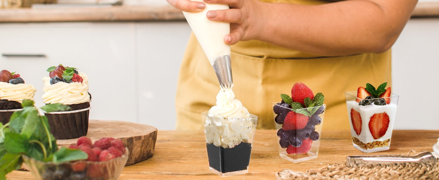 Wholesale 50 Pack 5 oz Clear Plastic Dessert Cups with Lids and Spoons for Yogurt Parfait Appetizer Parties Pudding Fruit Trifle Ice Cream supplier Wholesale 50 Pack 5 oz Clear Plastic Dessert Cups with Lids and Spoons for Yogurt Parfait Appetizer Parties Pudding Fruit Trifle Ice Cream supplier