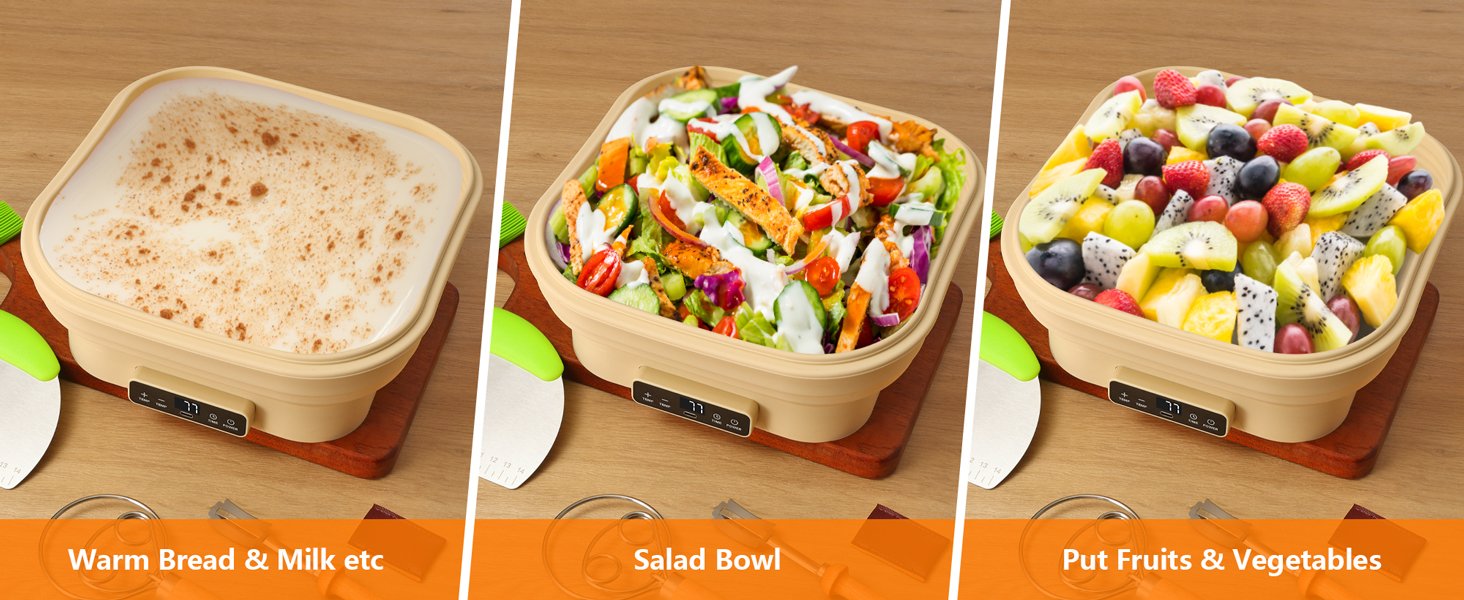 OEM Upgrade Electric Thermostatic Silicone Sourdough Bread Proofing Basket Set 8.7 Inch Square Foldable Banneton Baking Supplies Factory