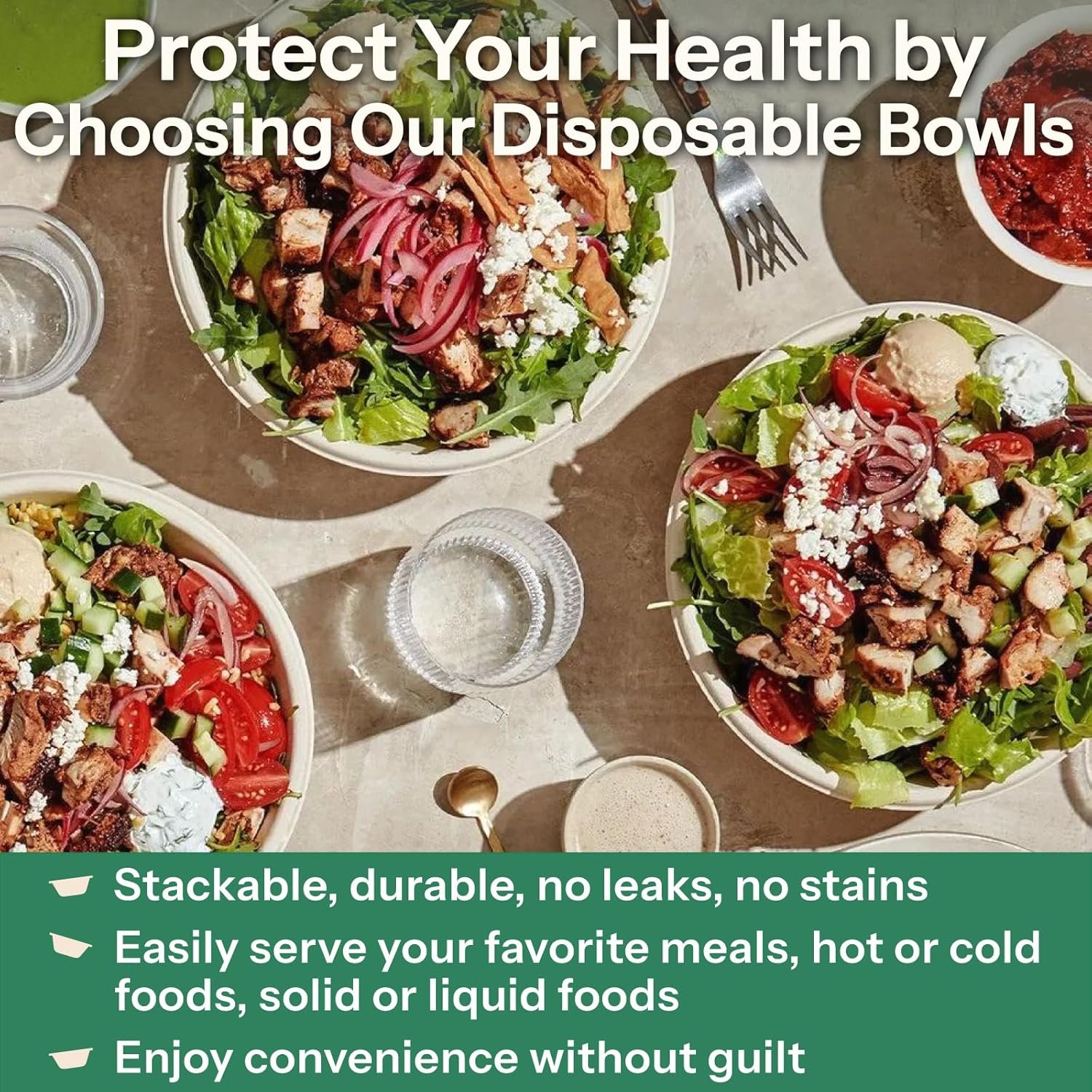 Wholesale Large 48 Oz Disposable Heavy Duty Compostable Paper Bowls 100 Pack Extra Large Catering for Restaurants Salad Buffet Eco-Friendly Microwave Safe White Factory