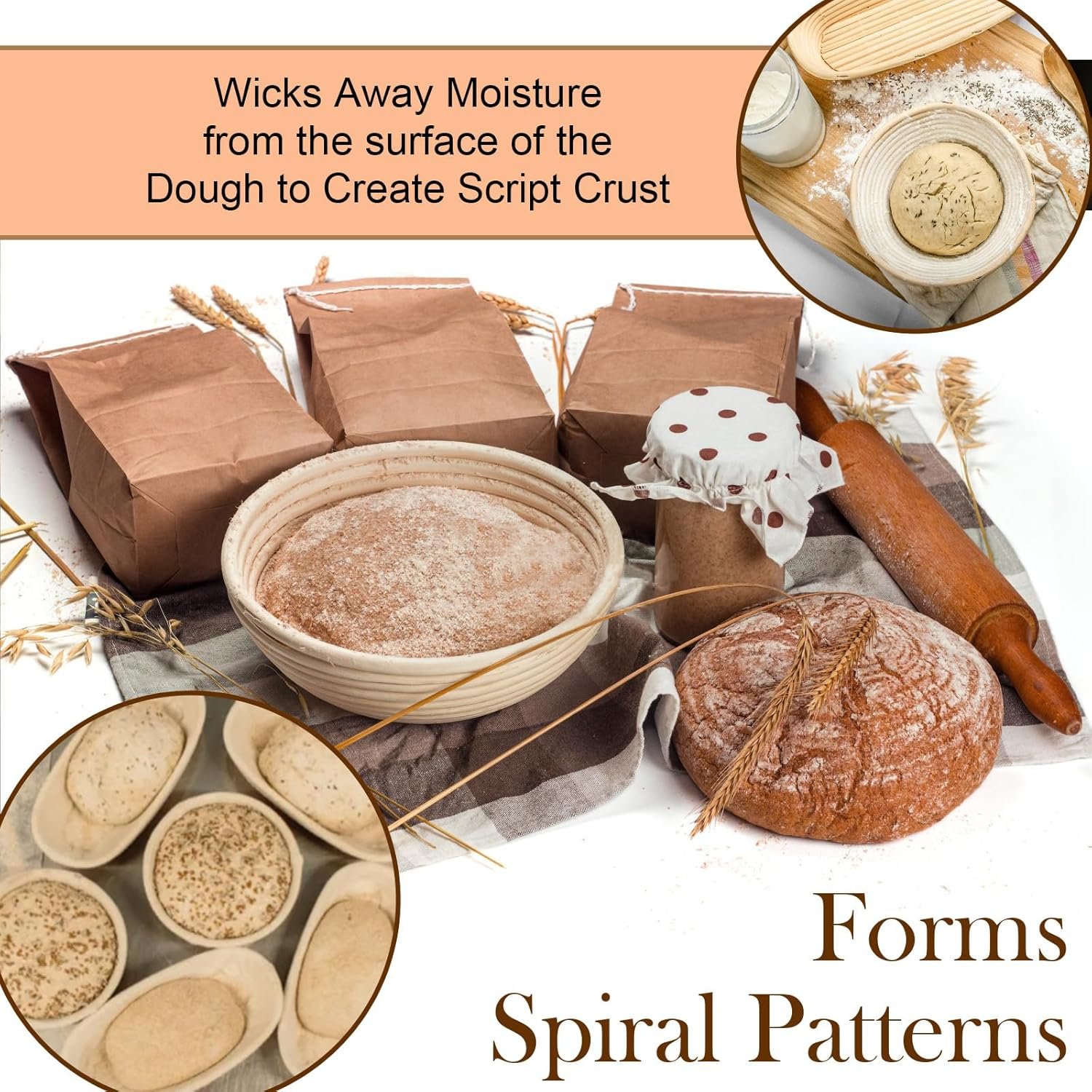 OEM 9-Inch Round Sourdough Bread Proofing Basket Set of 2 with Lame Baking Tool Factory