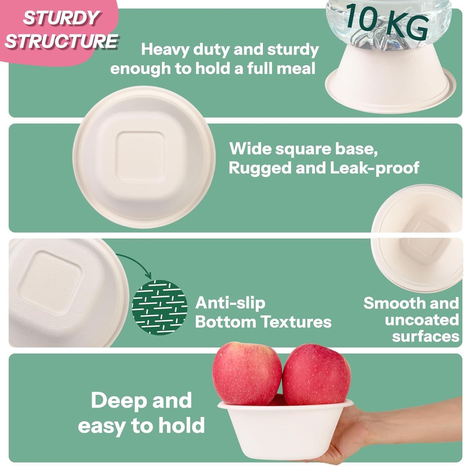 Wholesale Disposable Soup Bowls 32oz [50 Pack] Heavy Duty Deep Paper Leakproof Compostable Containers for Ramen Chili Catering Microwave Safe White Factory