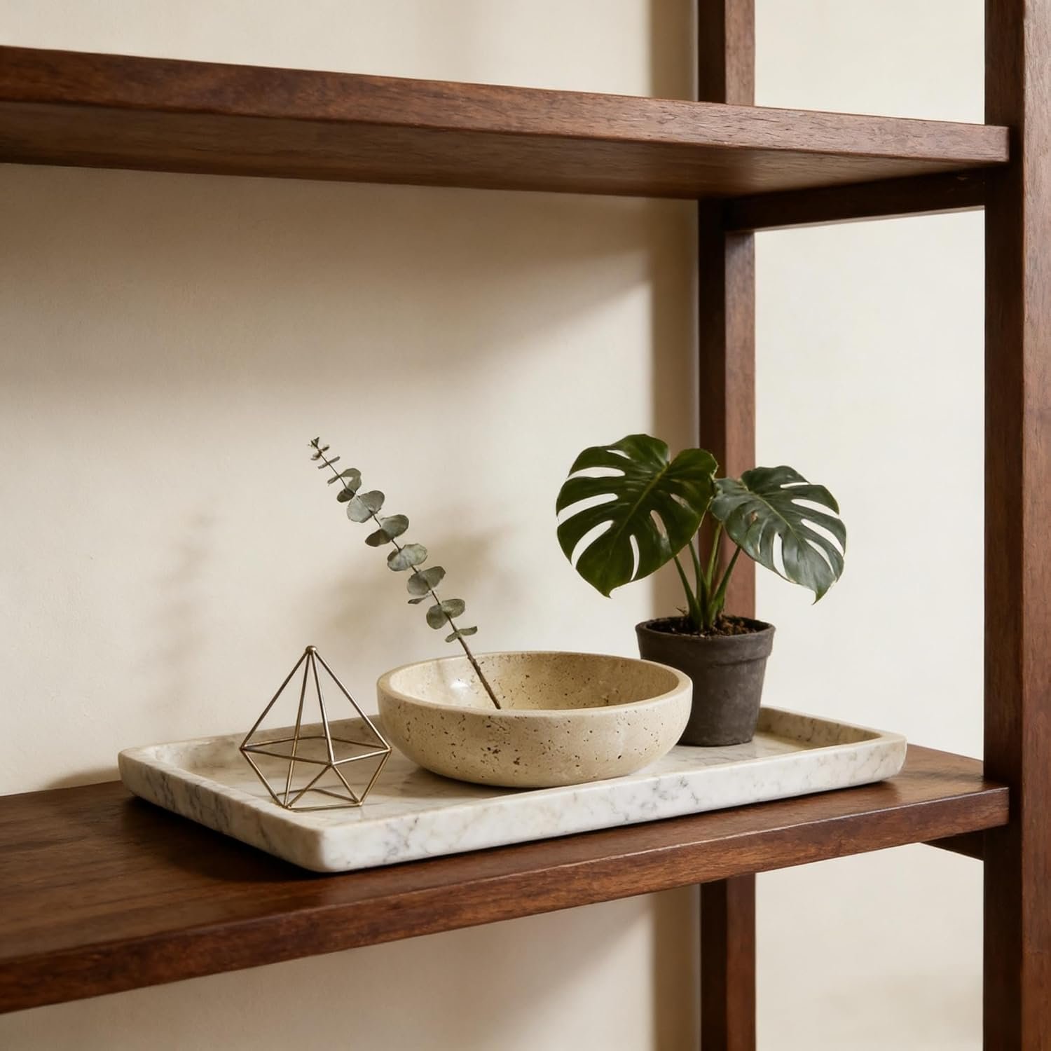 OEM 7.87 Inch Large Decorative Marble Bowl Natural Stone Round for Home Decor Fruit Nuts Jewelry Tray Coffee Table Centerpiece Soap Dish Beige Factory