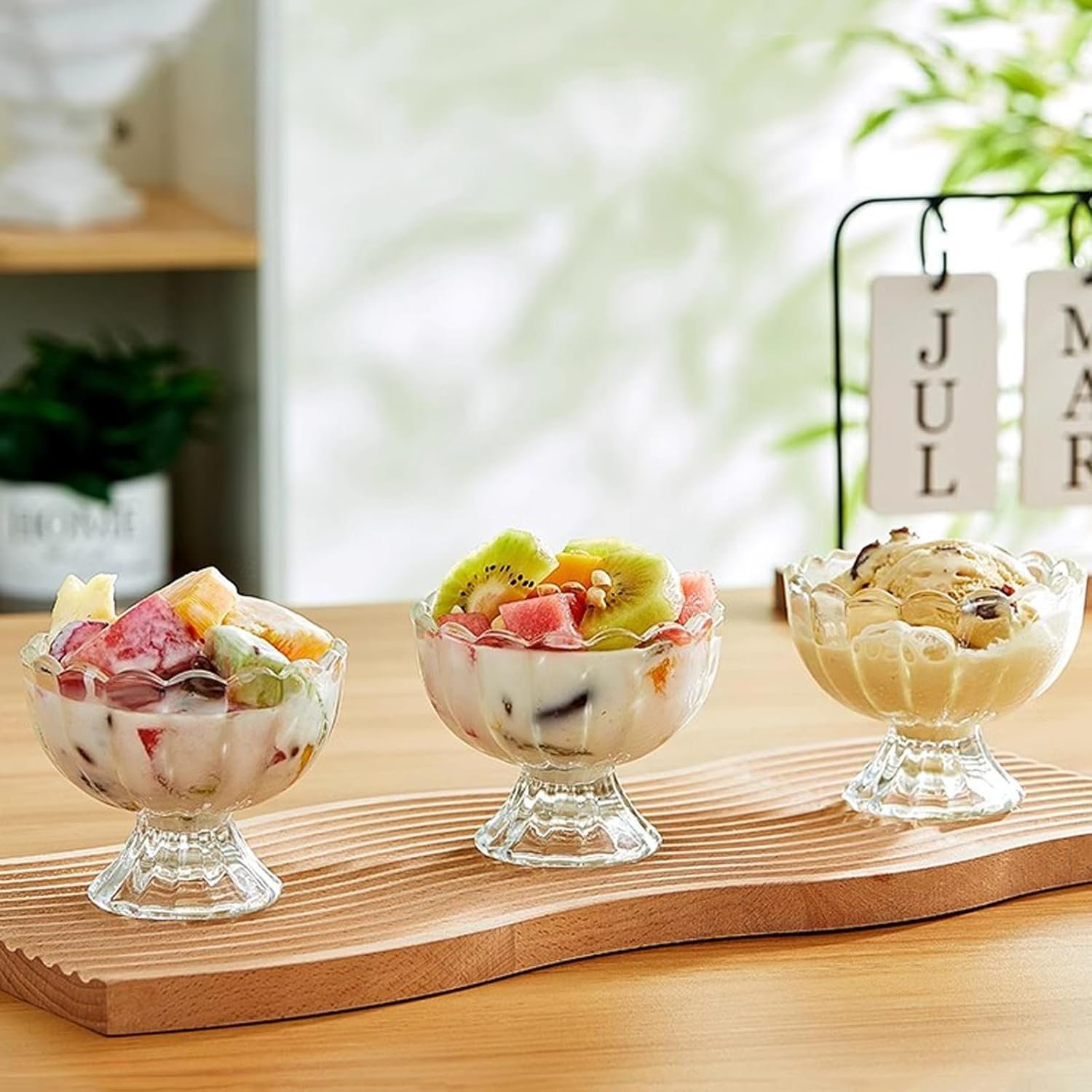 Wholesale 5oz Vintage Glass Dessert Bowls Set of 6 Ice Cream Cups for Sundae Fruit Pudding Snacks Condiments Factory Wholesale 5oz Vintage Glass Dessert Bowls Set of 6 Ice Cream Cups for Sundae Fruit Pudding Snacks Condiments Factory