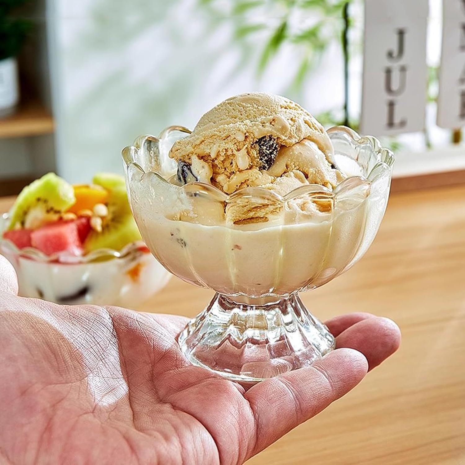 Wholesale 5oz Vintage Glass Dessert Bowls Set of 6 Ice Cream Cups for Sundae Fruit Pudding Snacks Condiments Factory Wholesale 5oz Vintage Glass Dessert Bowls Set of 6 Ice Cream Cups for Sundae Fruit Pudding Snacks Condiments Factory