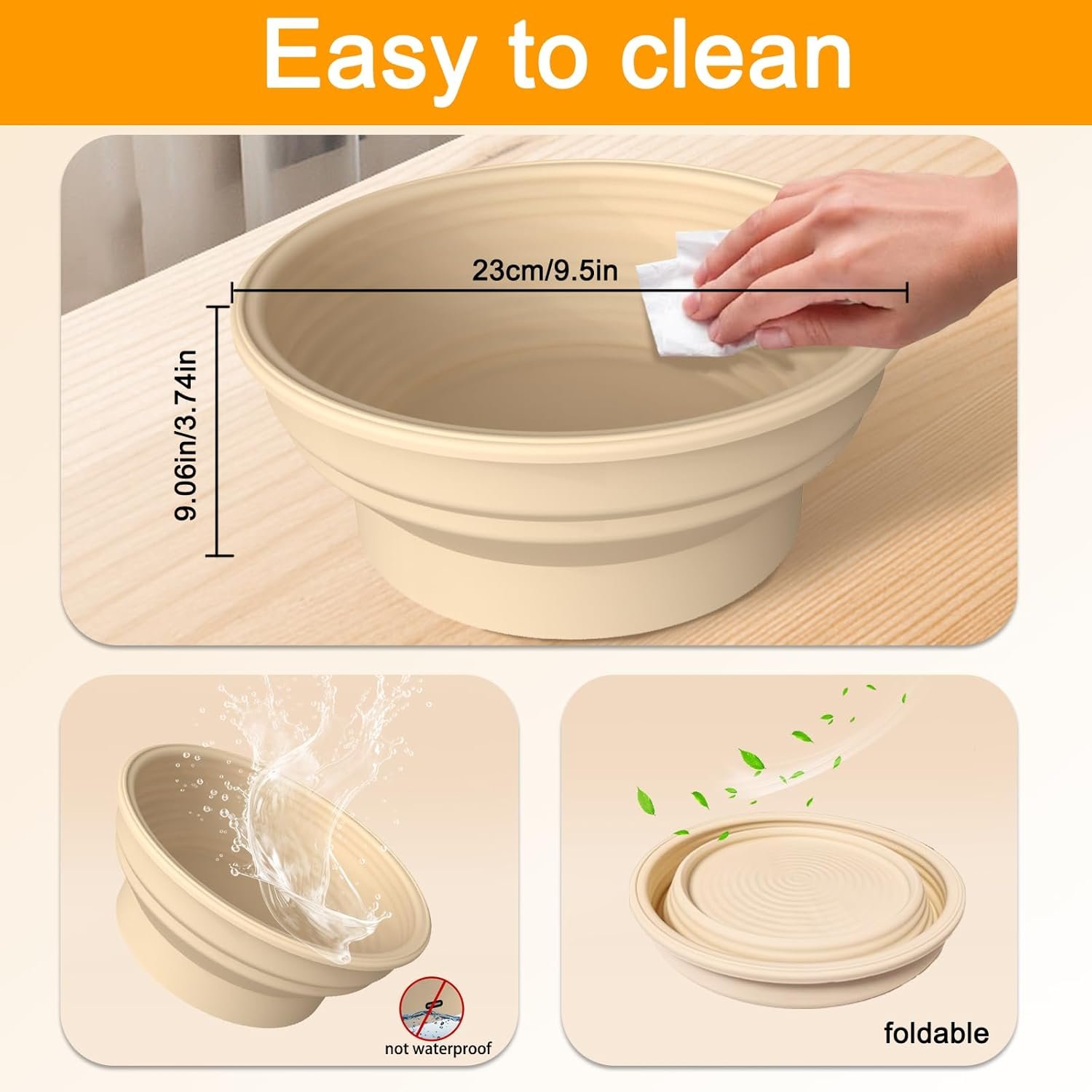 OEM Sourdough Bread Proofer Warmer 4 Temperature Settings 9-Inch Round Foldable Dough Proofing Box for Yogurt Pet Food Heating Baking Supplies Factory