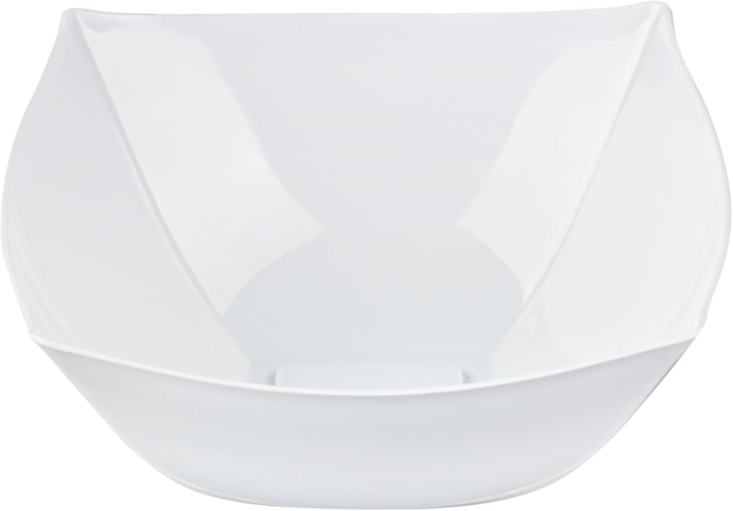 Wholesale 8 Ounce Fancy Plastic Bowls 100 Square Disposable Salad Bowls Durable Heavy-Duty White for Warm and Cold Foods Factory