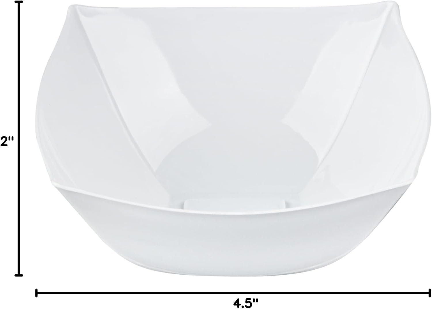 Wholesale 8 Ounce Fancy Plastic Bowls 100 Square Disposable Salad Bowls Durable Heavy-Duty White for Warm and Cold Foods Factory