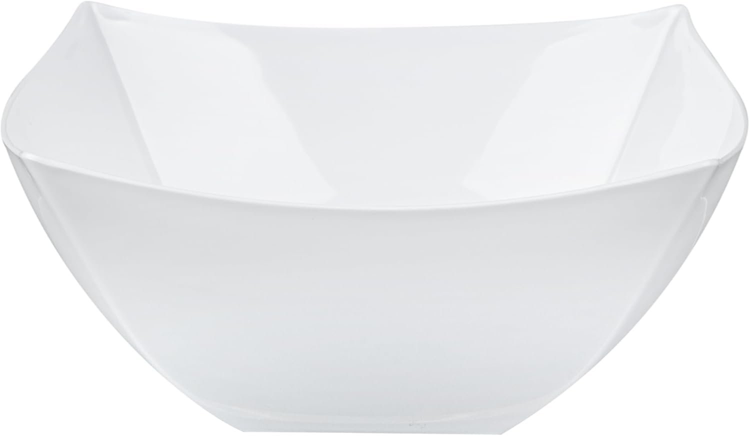Wholesale 8 Ounce Fancy Plastic Bowls 100 Square Disposable Salad Bowls Durable Heavy-Duty White for Warm and Cold Foods Factory