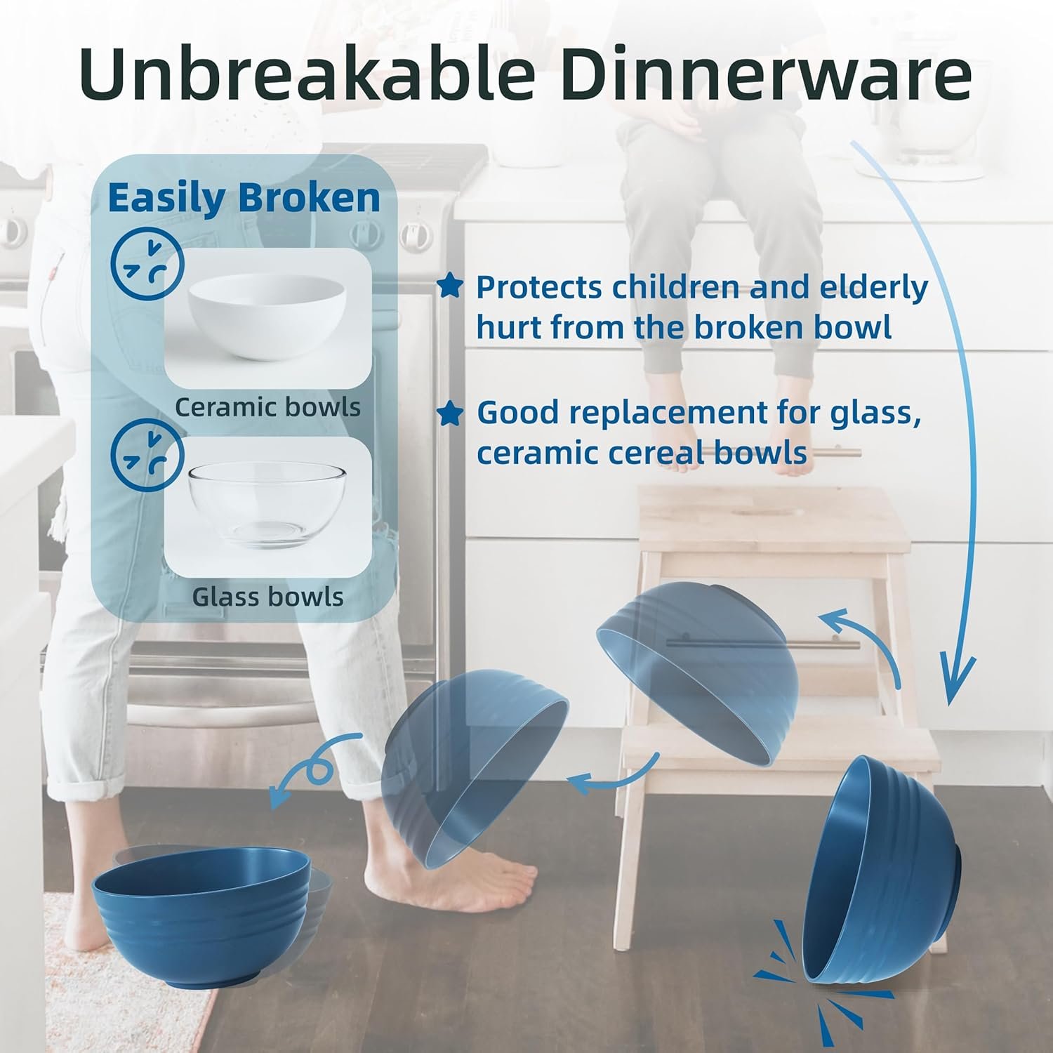 Wholesale 34 Oz Large Soup Bowls 8 Pieces Deep Cereal Bowls Unbreakable Colored Kitchen Bowls for Oatmeal Ramen Dessert Snack Lightweight BPA-Free Microwave Dishwasher Safe Set Factory Wholesale 34 Oz Large Soup Bowls 8 Pieces Deep Cereal Bowls Unbreakable Colored Kitchen Bowls for Oatmeal Ramen Dessert Snack Lightweight BPA-Free Microwave Dishwasher Safe Set Factory