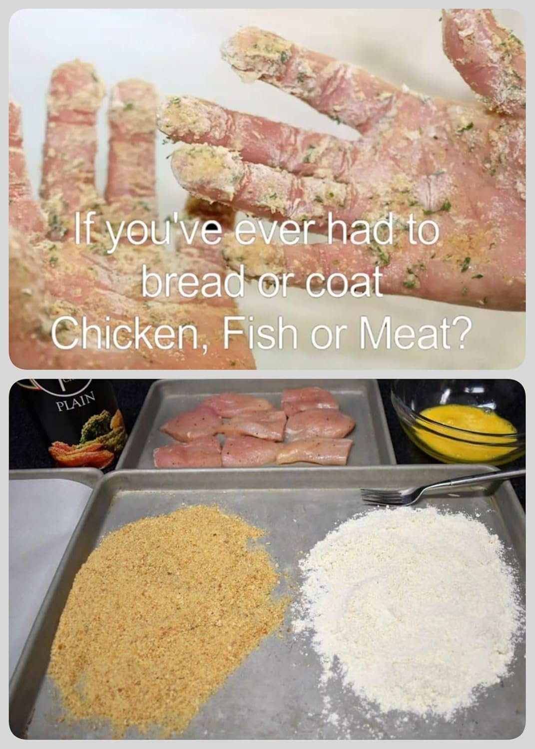 OEM 2.6QT Stainless Steel Breading Shaker Bowl with Lid for Fried Fish Chicken Flour Coating Factory