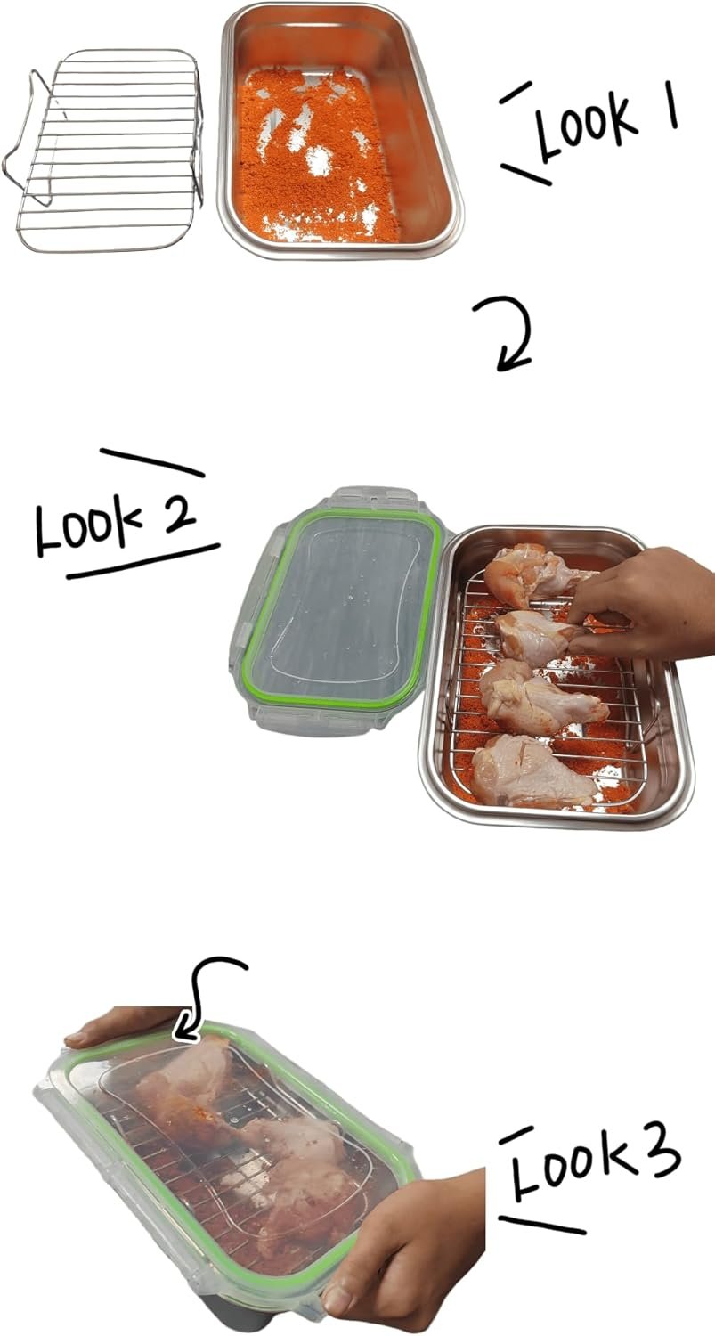 OEM 2.6QT Stainless Steel Breading Shaker Bowl with Lid for Fried Fish Chicken Flour Coating Factory