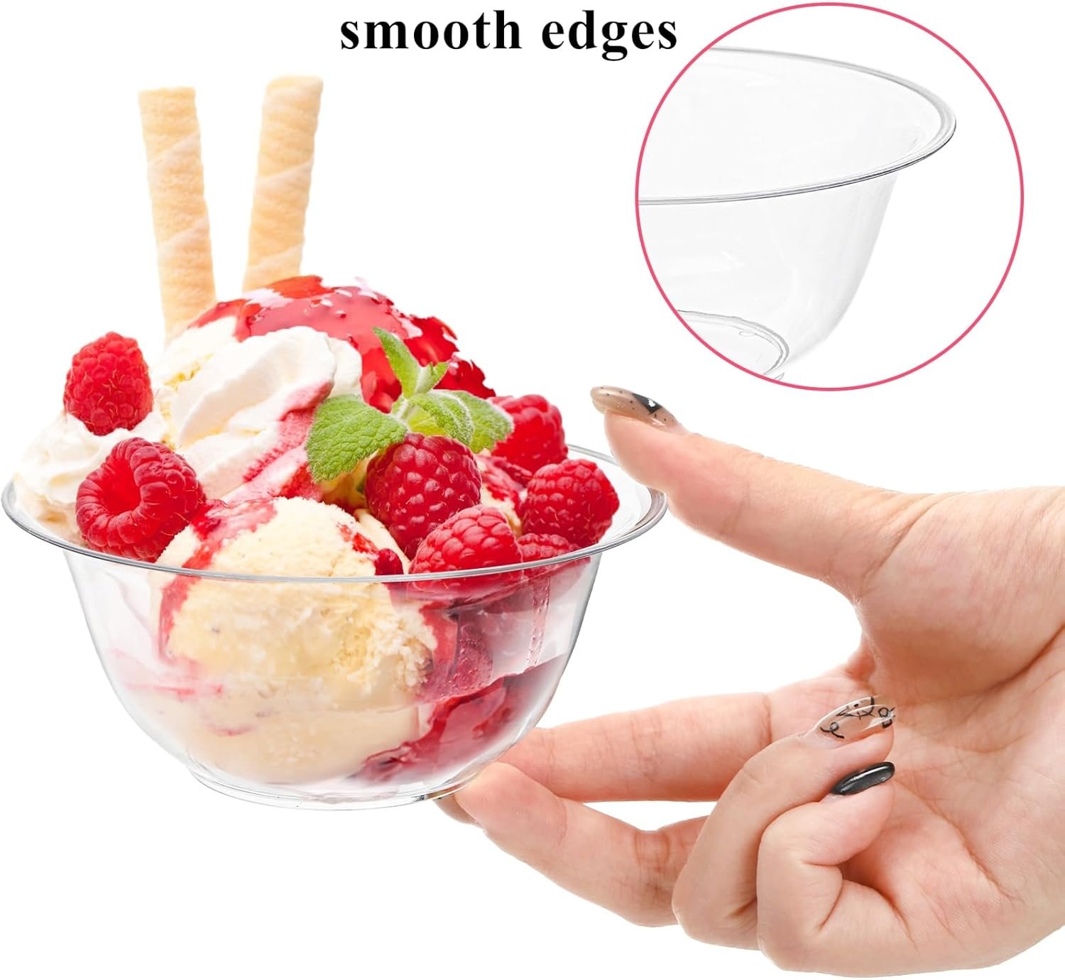 Wholesale 200 Pack 6OZ Clear Plastic Disposable Hard Soup Salad Dessert Serving Bowls for Parties Weddings Catering Ice Cream Factory Wholesale 200 Pack 6OZ Clear Plastic Disposable Hard Soup Salad Dessert Serving Bowls for Parties Weddings Catering Ice Cream Factory