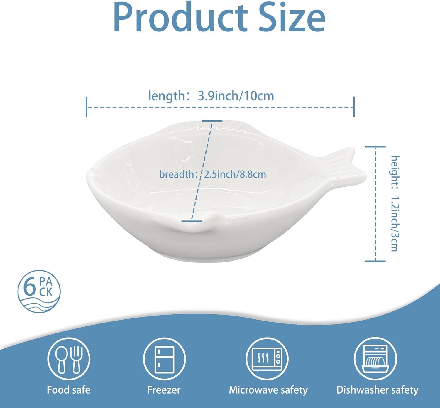 OEM Set of 6 Fish-Shaped Porcelain Dipping Bowls Dishwasher Safe for Sauce Sushi Wasabi Appetizers Factory OEM Set of 6 Fish-Shaped Porcelain Dipping Bowls Dishwasher Safe for Sauce Sushi Wasabi Appetizers Factory