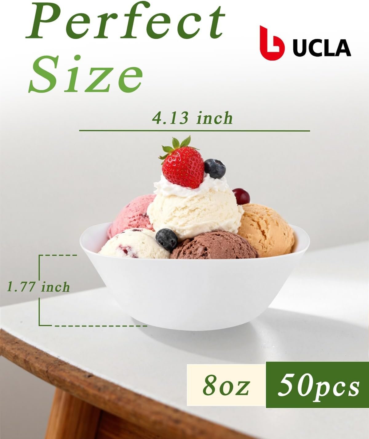 Wholesale 50Pack 8oz White Plastic Disposable Small Bowls for Ice Cream/Salsa/Dipping/Dessert/Sauce/Serving Parties Factory