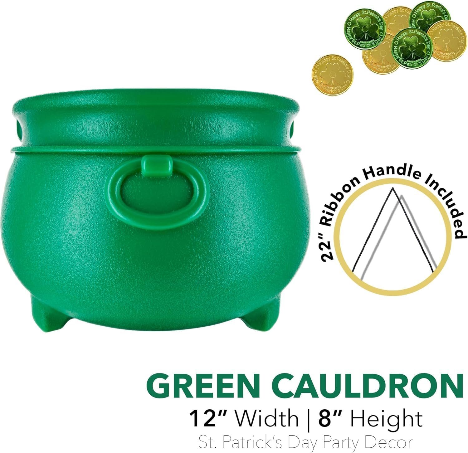 Wholesale 12 Inch Large Green Plastic Cauldron Leprechaun Kettle for Candy Coins Treats Punch Bowl St. Patrick's Day Pot of Gold Party Decor Factory Wholesale 12 Inch Large Green Plastic Cauldron Leprechaun Kettle for Candy Coins Treats Punch Bowl St. Patrick's Day Pot of Gold Party Decor Factory