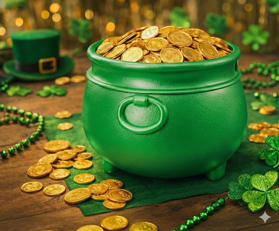 Wholesale 12 Inch Large Green Plastic Cauldron Leprechaun Kettle for Candy Coins Treats Punch Bowl St. Patrick's Day Pot of Gold Party Decor Factory Wholesale 12 Inch Large Green Plastic Cauldron Leprechaun Kettle for Candy Coins Treats Punch Bowl St. Patrick's Day Pot of Gold Party Decor Factory