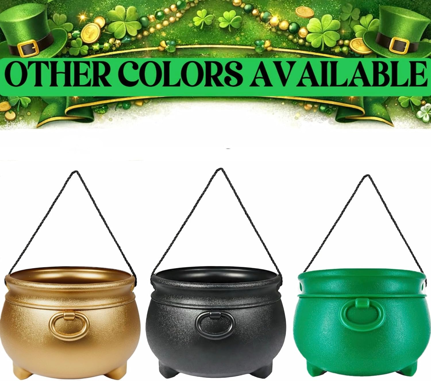 Wholesale 12 Inch Large Green Plastic Cauldron Leprechaun Kettle for Candy Coins Treats Punch Bowl St. Patrick's Day Pot of Gold Party Decor Factory Wholesale 12 Inch Large Green Plastic Cauldron Leprechaun Kettle for Candy Coins Treats Punch Bowl St. Patrick's Day Pot of Gold Party Decor Factory