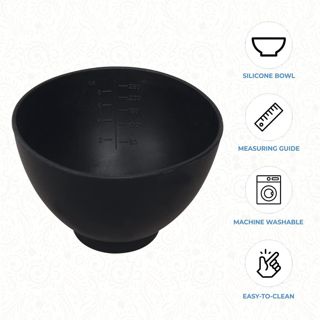 Wholesale Silicone Mixing Bowl Black Flexible Odorless for Facials Massage Body Products 8 oz Factory