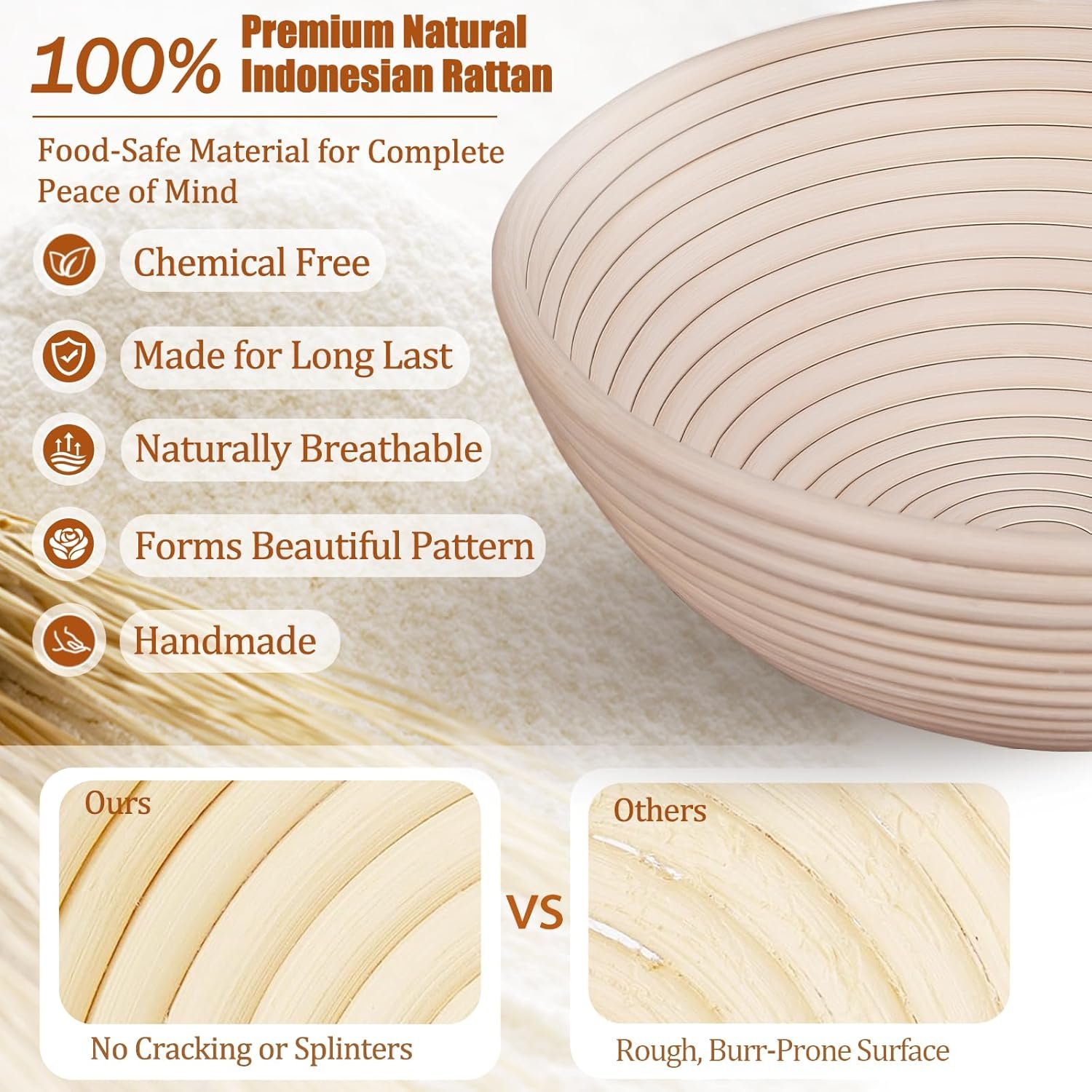 OEM Sourdough Starter Kit with Banneton Proofing Baskets 9