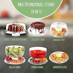 OEM Acrylic Cake Stand with Dome Lid Cover Plate Server Trifle Bowl Dessert Container Charcuterie Board Food Tray Factory OEM Acrylic Cake Stand with Dome Lid Cover Plate Server Trifle Bowl Dessert Container Charcuterie Board Food Tray Factory